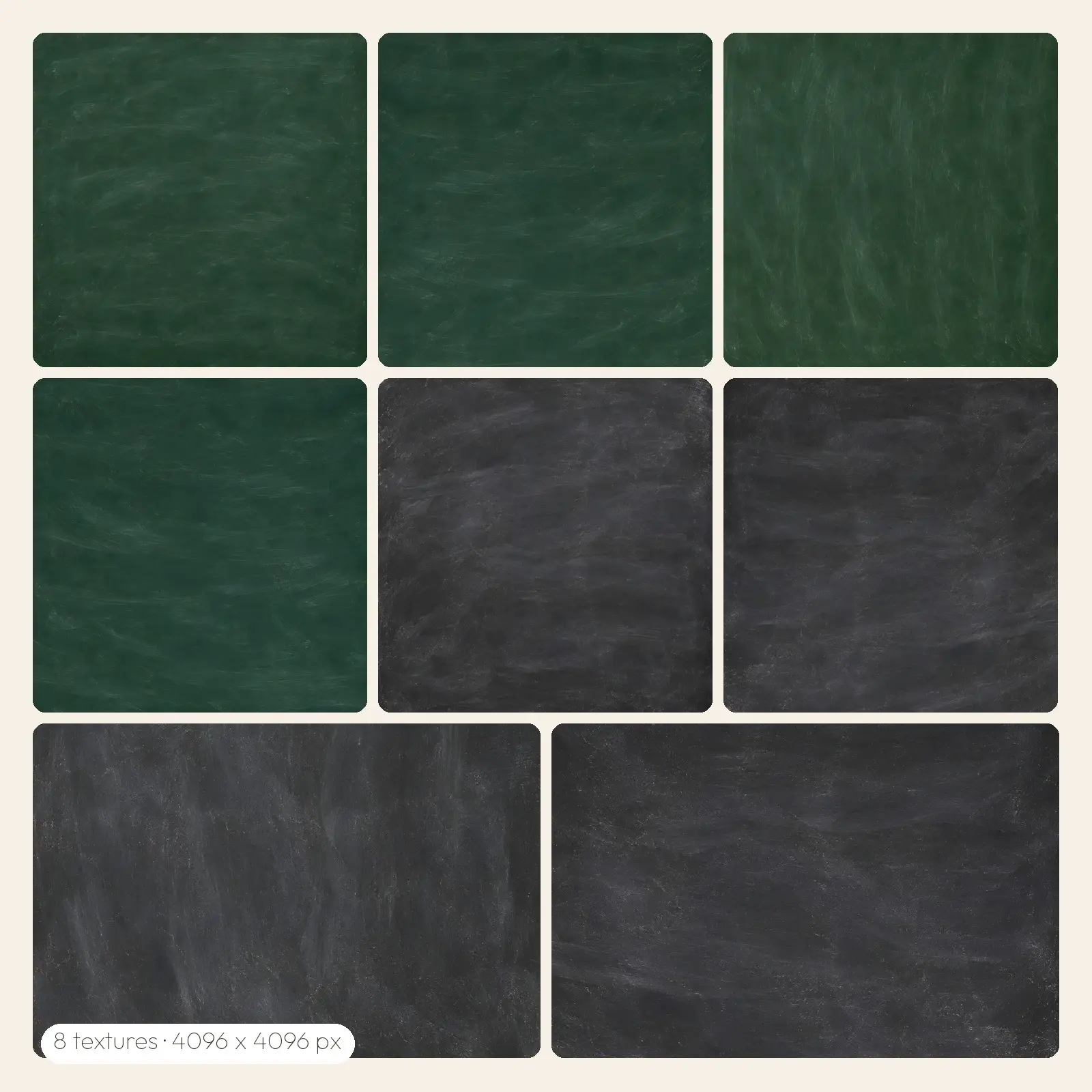 Classroom Chalkboard Textures – 8 High-Res Surface Textures, JPG PNG TIFF preview