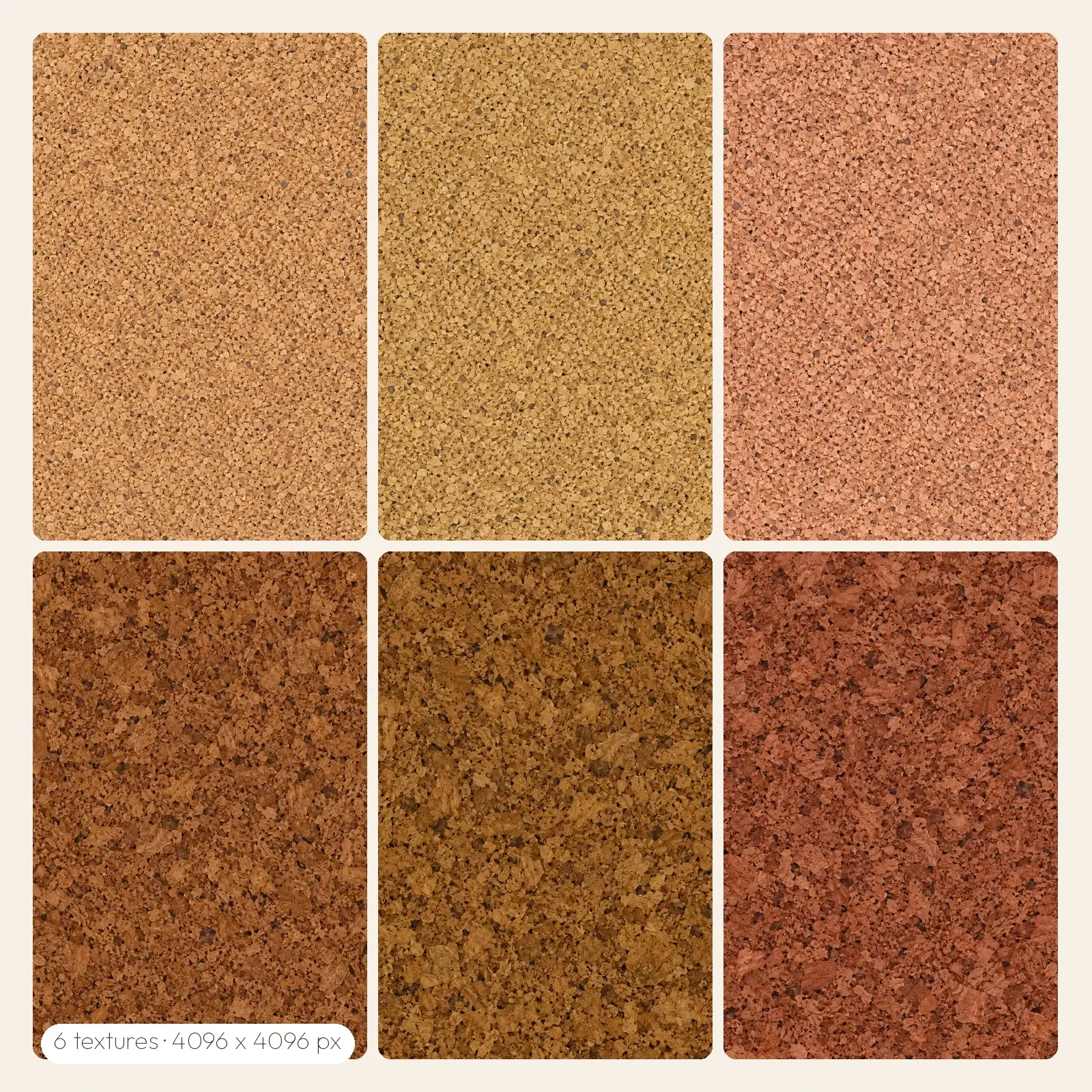 Classroom Corkboard Textures – 6 High-Res Surface Textures, JPG PNG preview