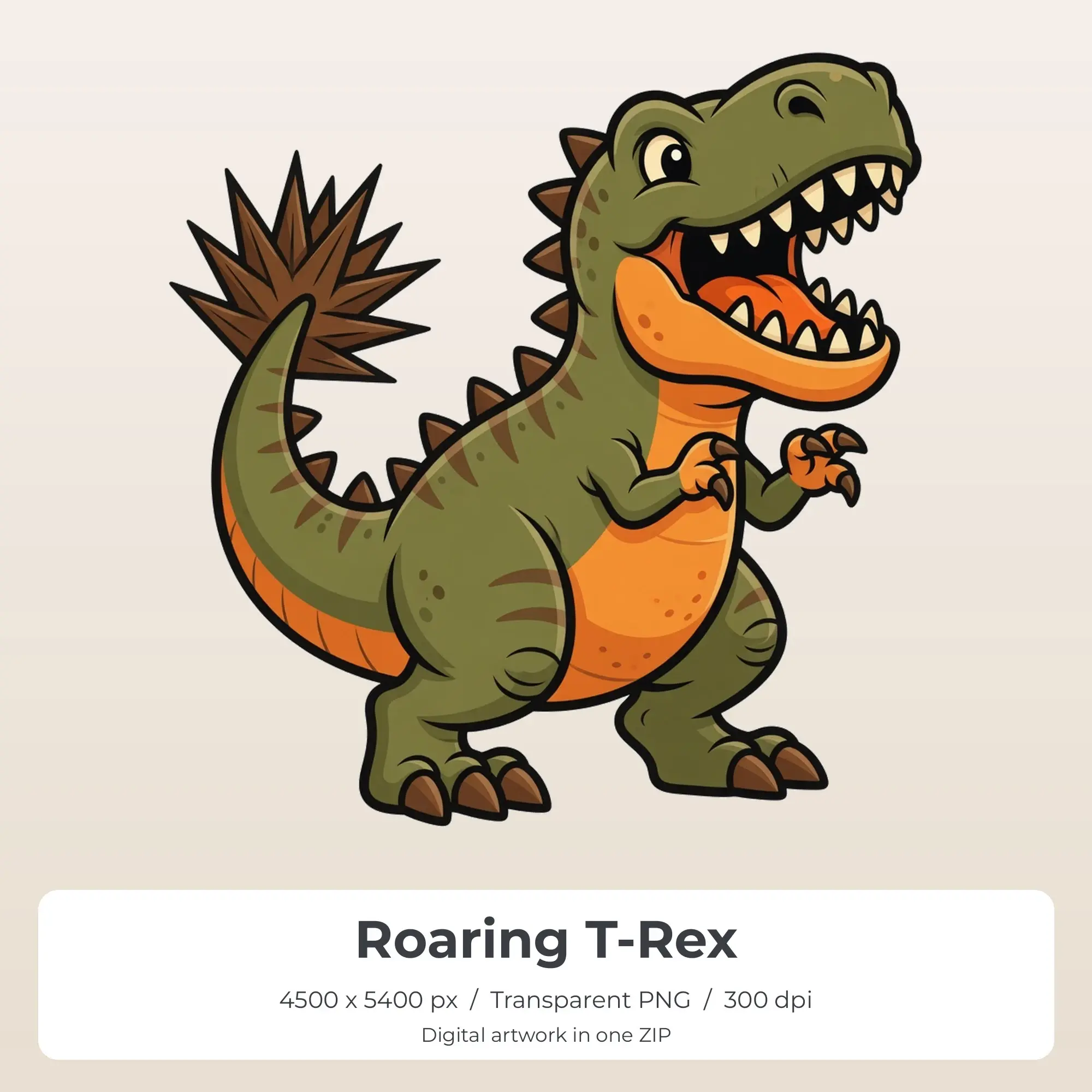 Roaring T-Rex PNG - Shirt Sublimation Design preview