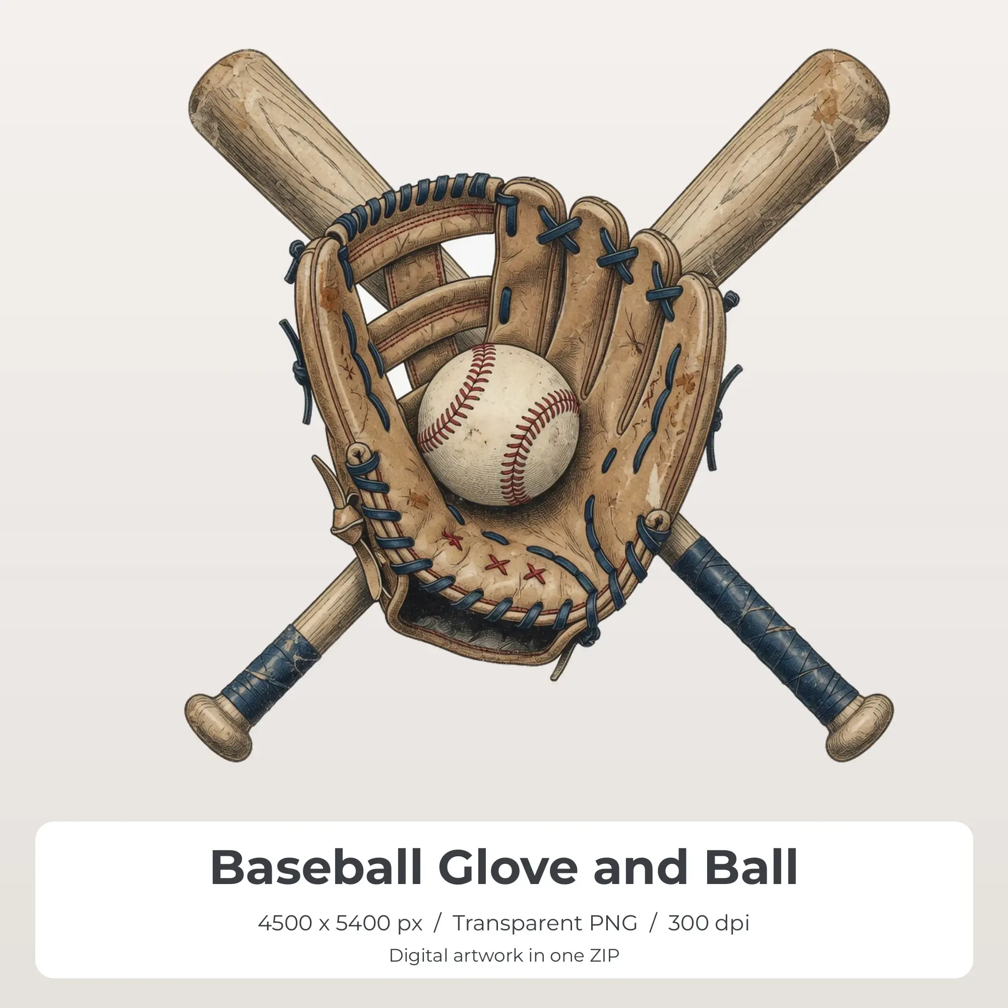Baseball Glove and Ball PNG - Shirt Sublimation Design preview