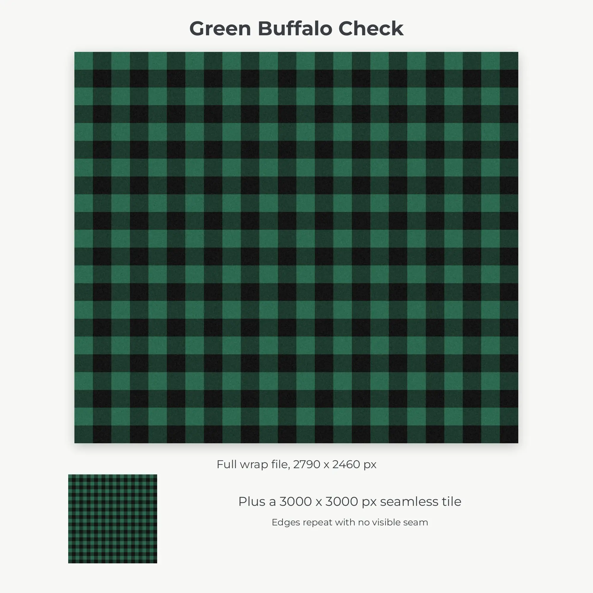 Green Buffalo Check Tumbler Wrap PNG, 20oz Sublimation, preview 2 of 2