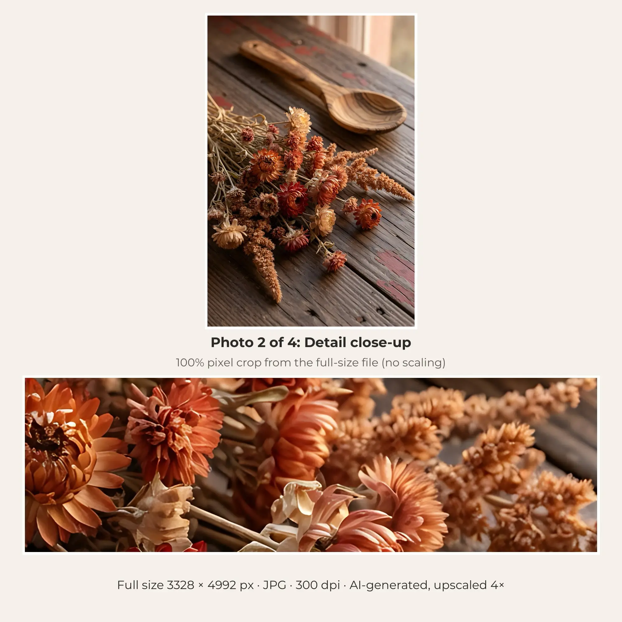 Stock Photos: Terracotta Rustic Wooden Table, 4 JPGs, preview 2 of 2