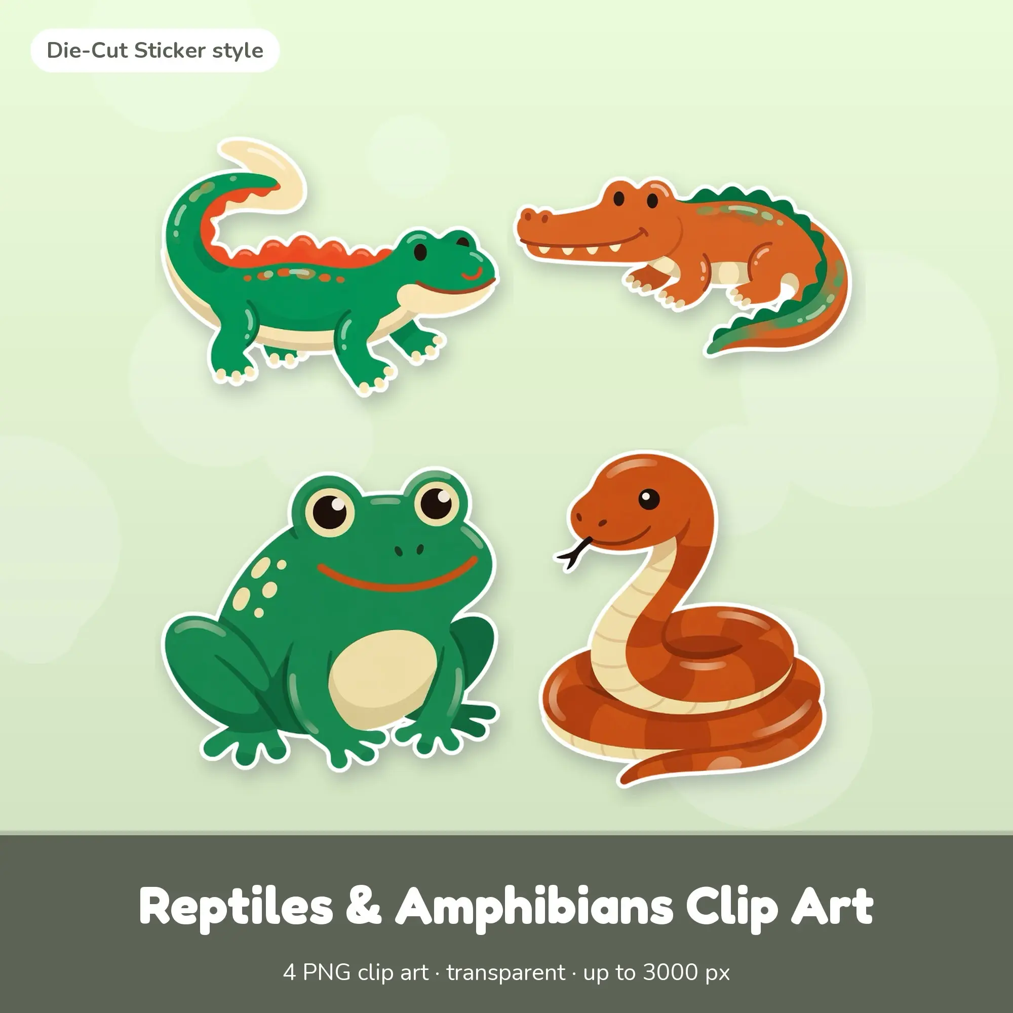Reptiles & Amphibians Clip Art - 4 Sticker PNGs: Newt preview