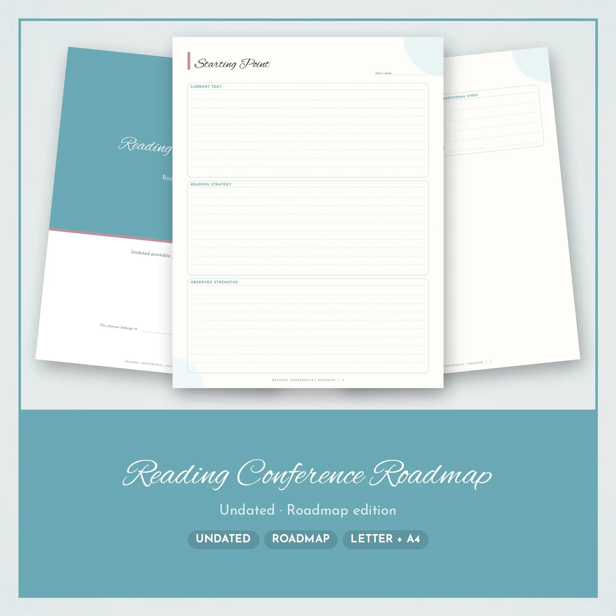Reading Conference Roadmap Planner PDF - Glacier preview