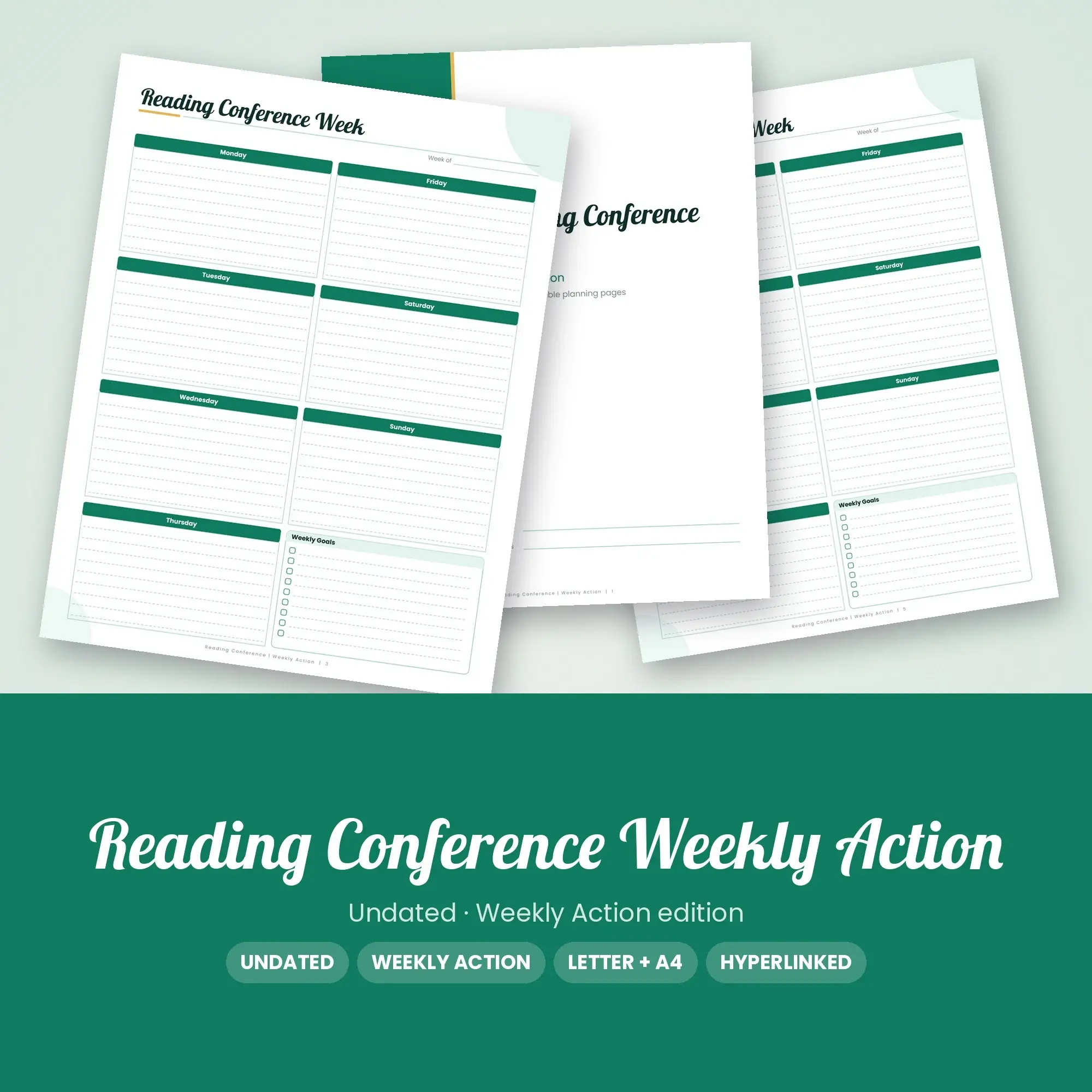 Reading Conference Weekly Action Planner PDF - Emerald preview