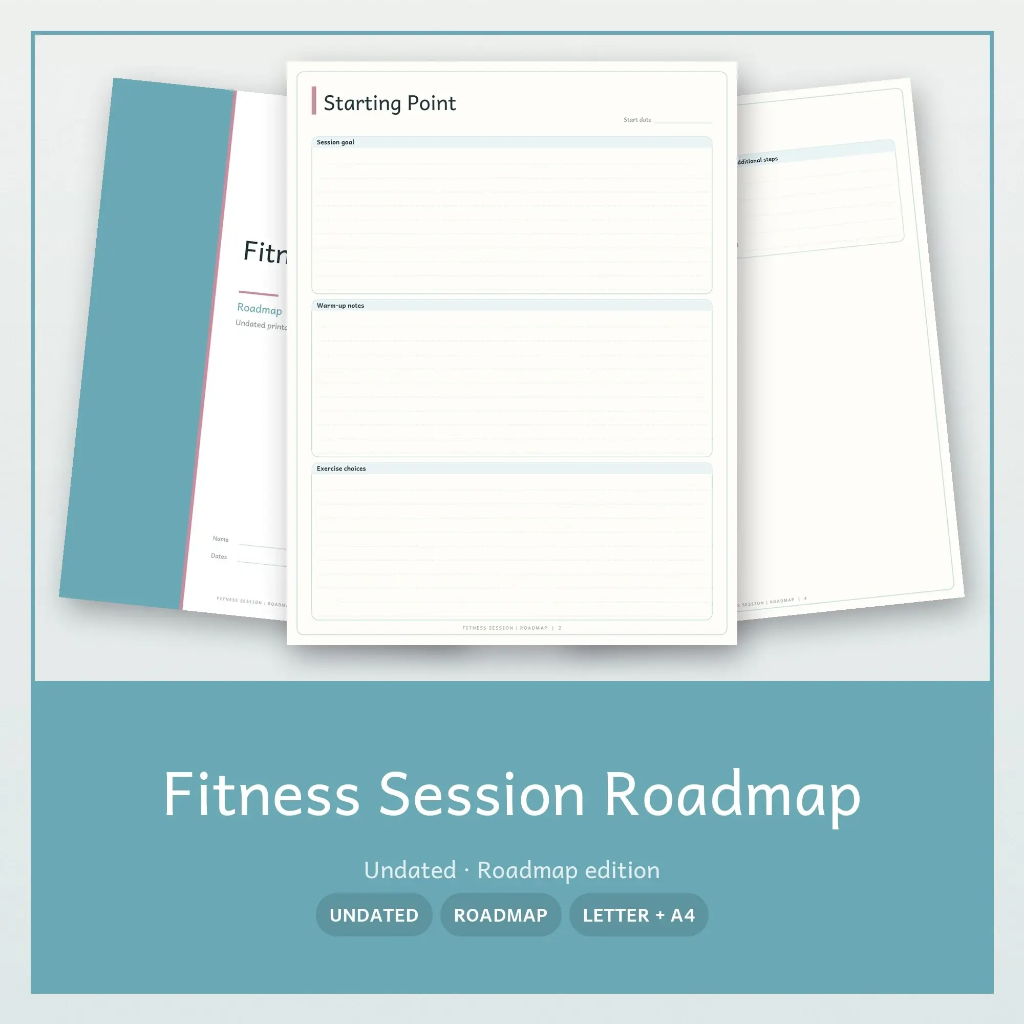 Fitness Session Roadmap Planner PDF - Glacier preview