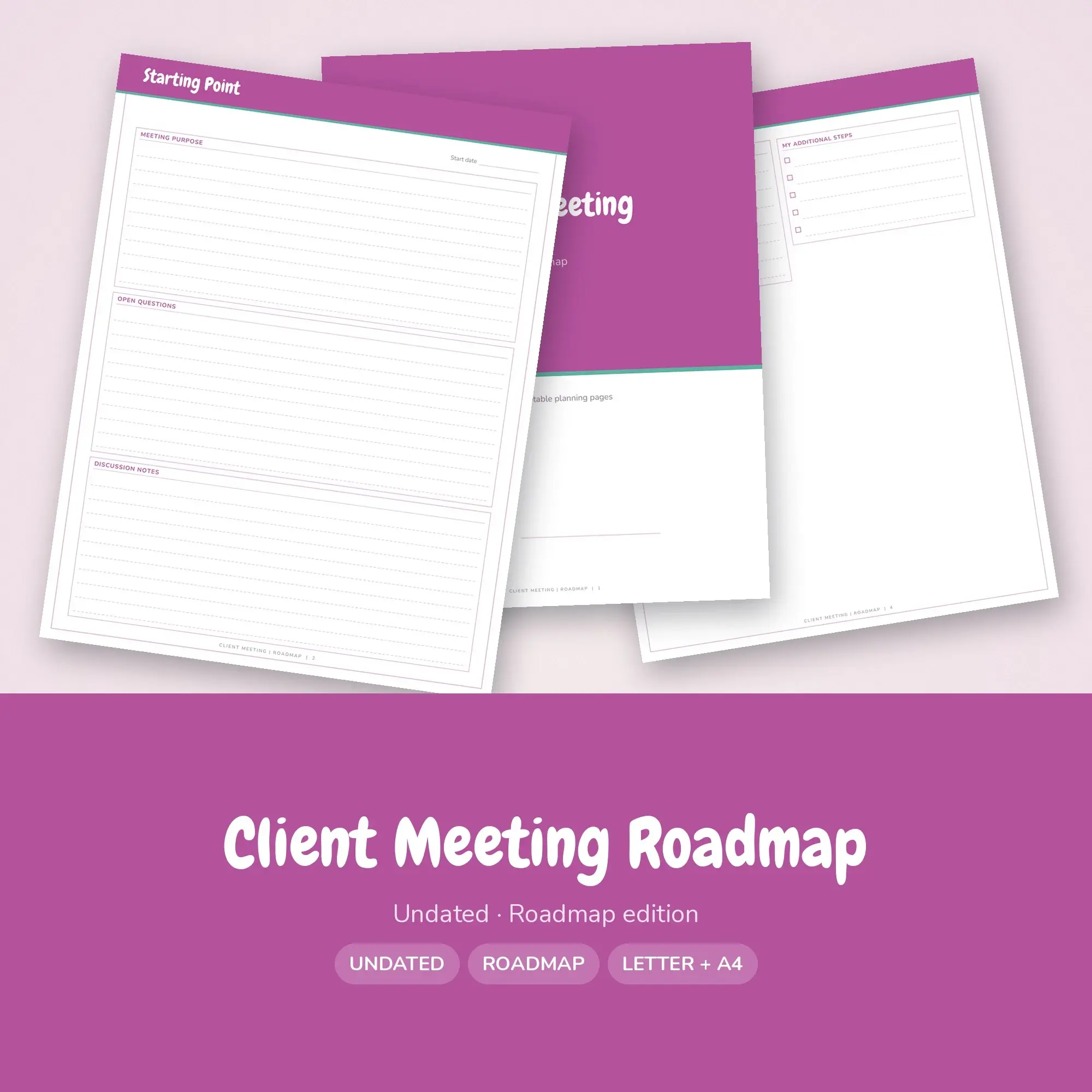 Client Meeting Roadmap Planner PDF - Orchid preview