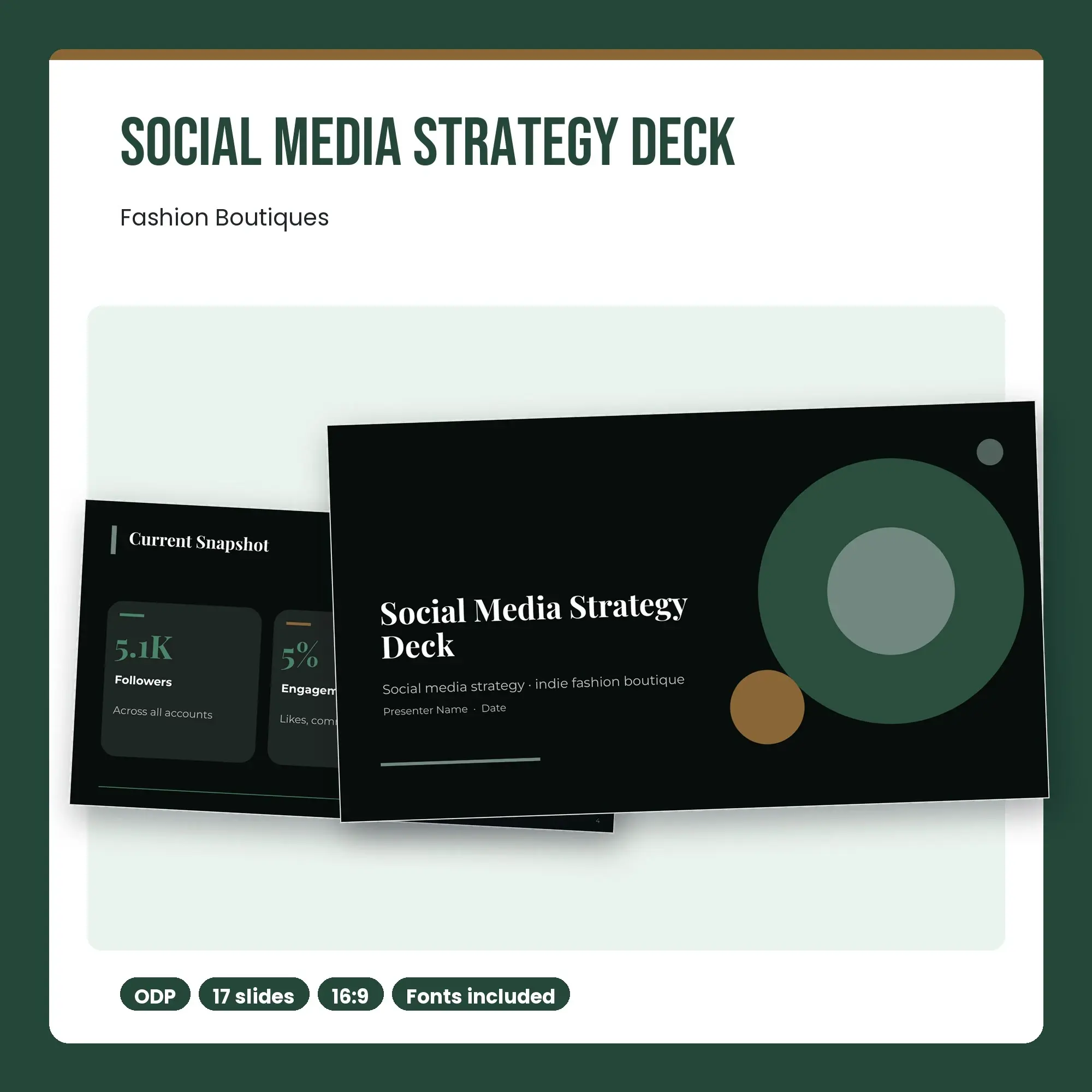 Social Media Strategy Deck, Fashion Boutiques (ODP) preview