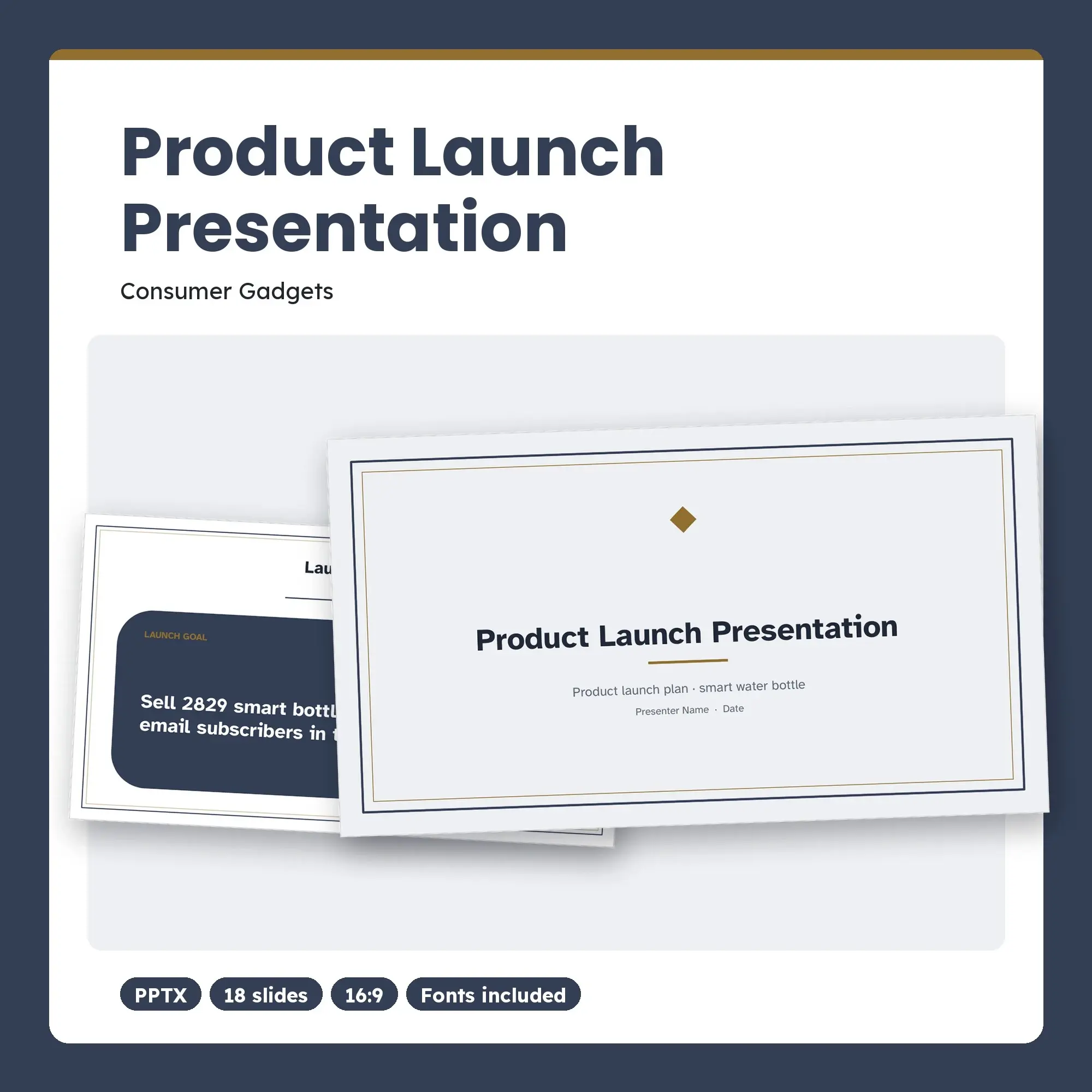 Product Launch Presentation, Consumer Gadgets (PPTX) preview