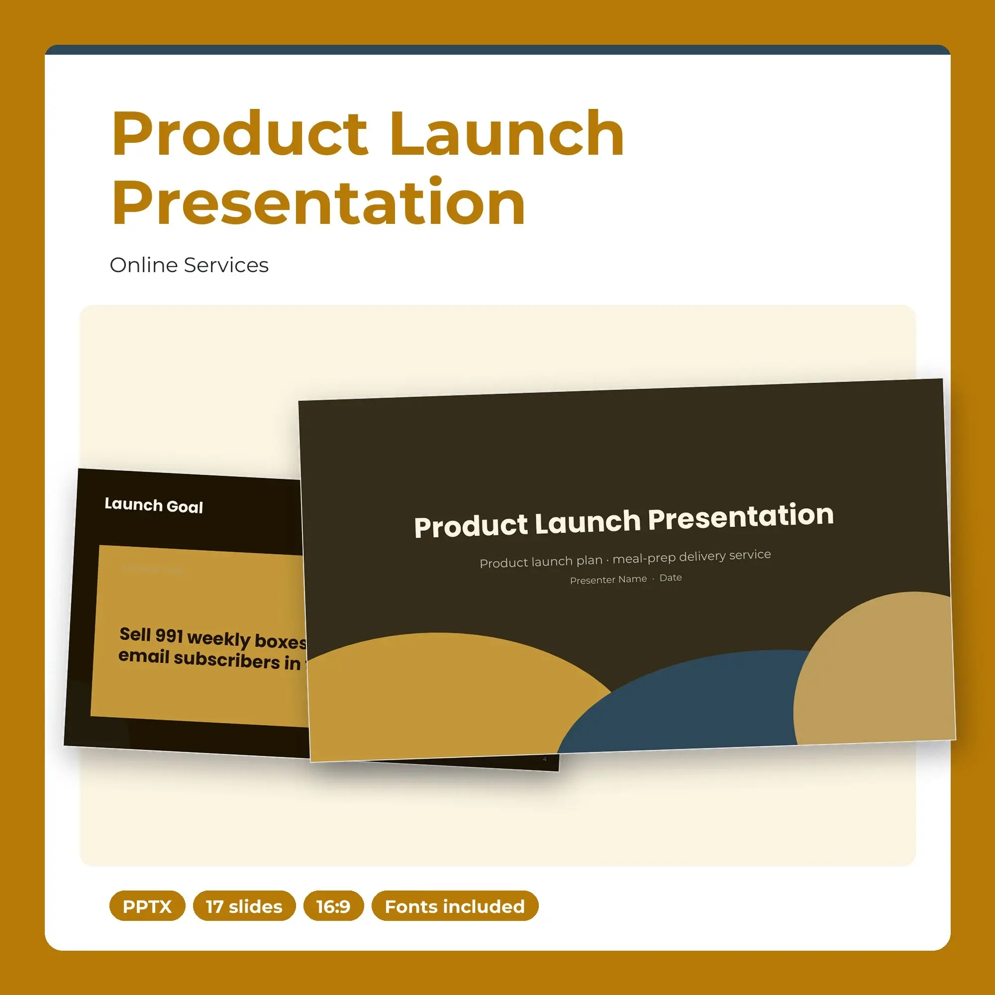 Product Launch Presentation, Online Services (PPTX) preview