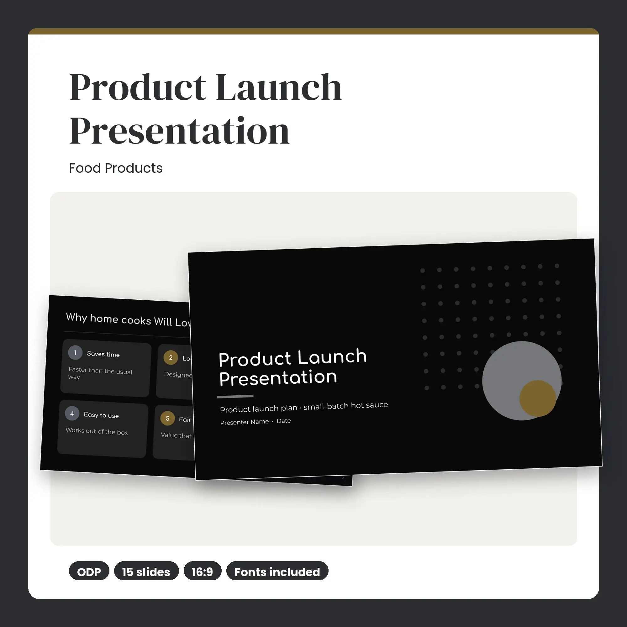 Product Launch Presentation, Food Products (ODP) preview