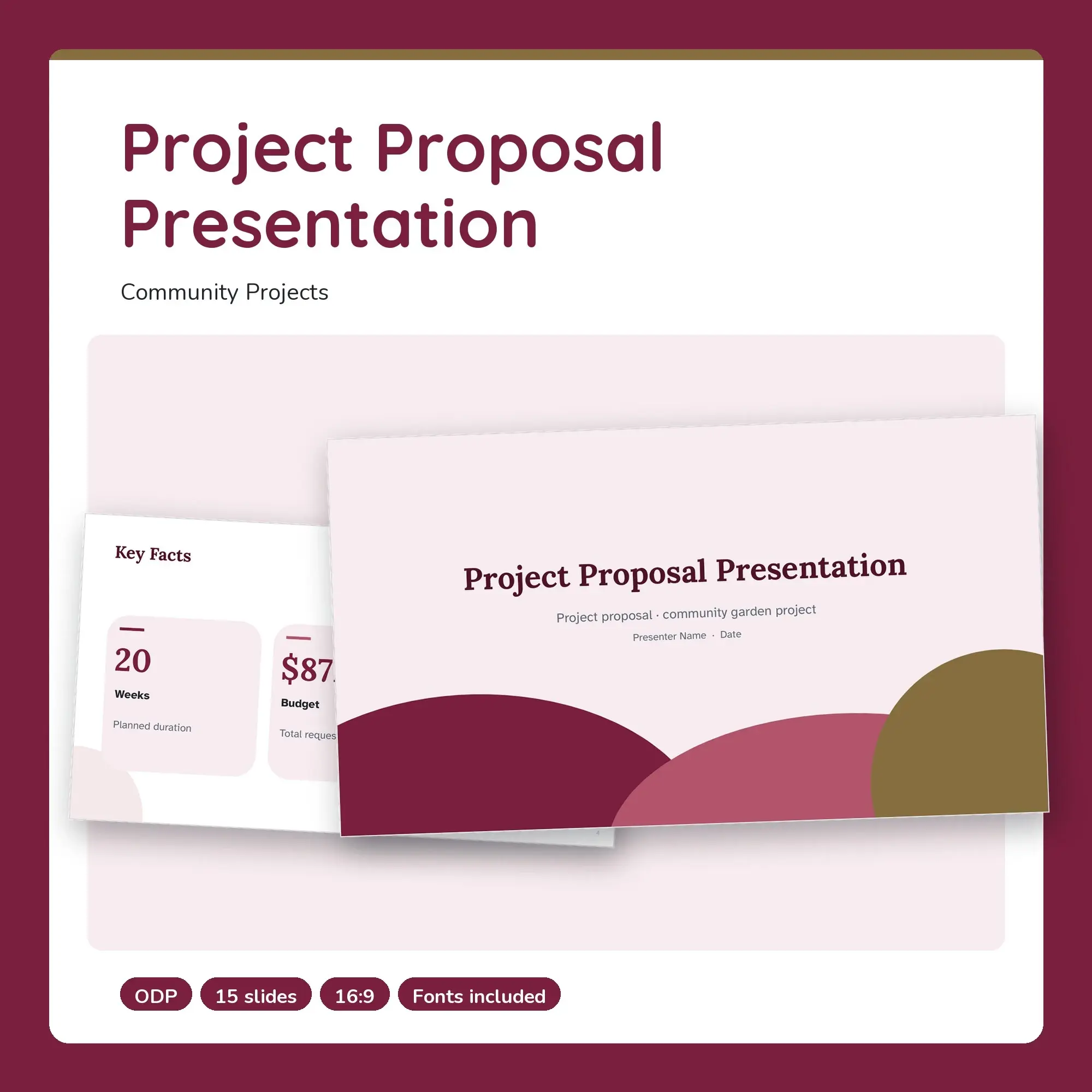 Project Proposal Presentation, Community Projects (ODP) preview
