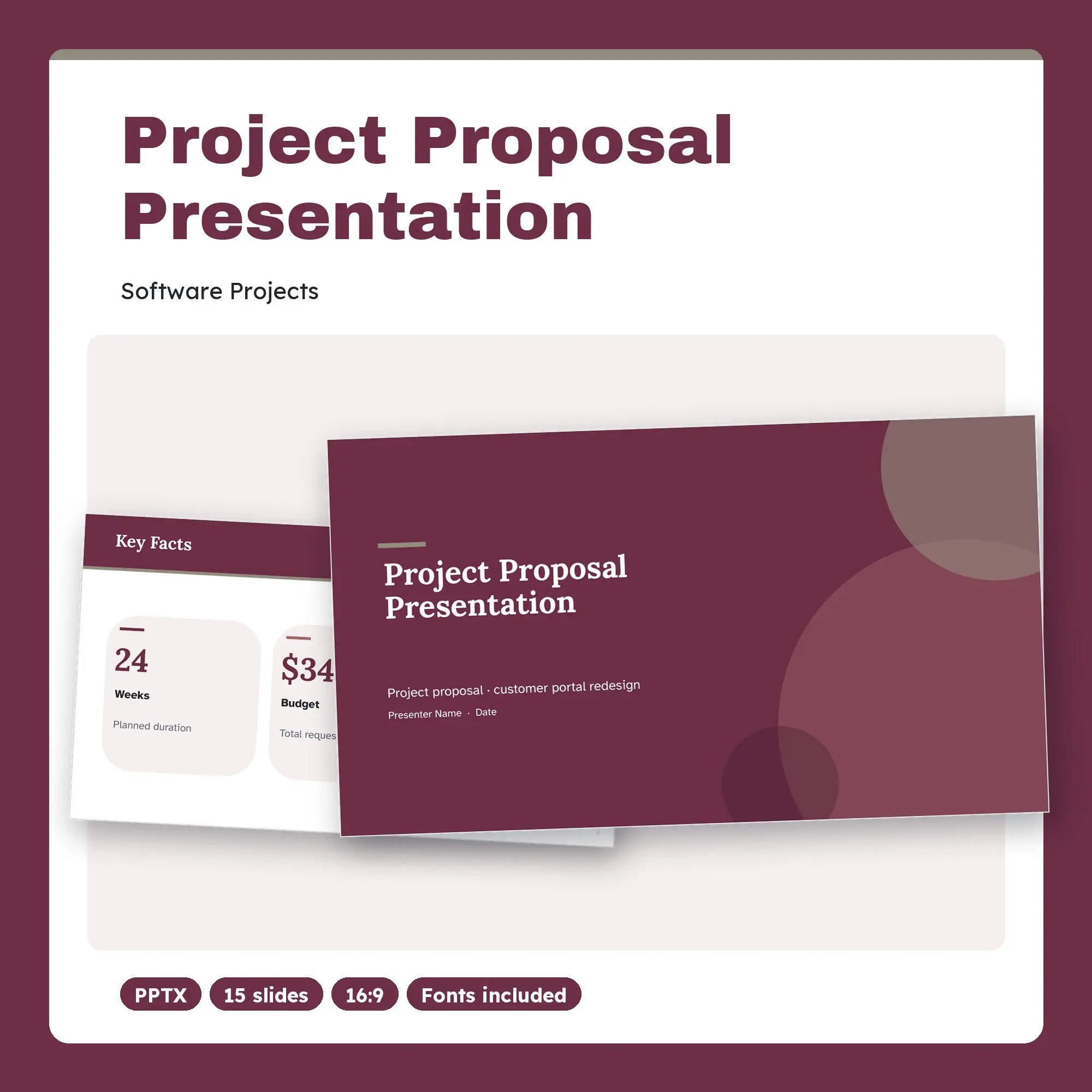 Project Proposal Presentation, Software Projects (PPTX) preview