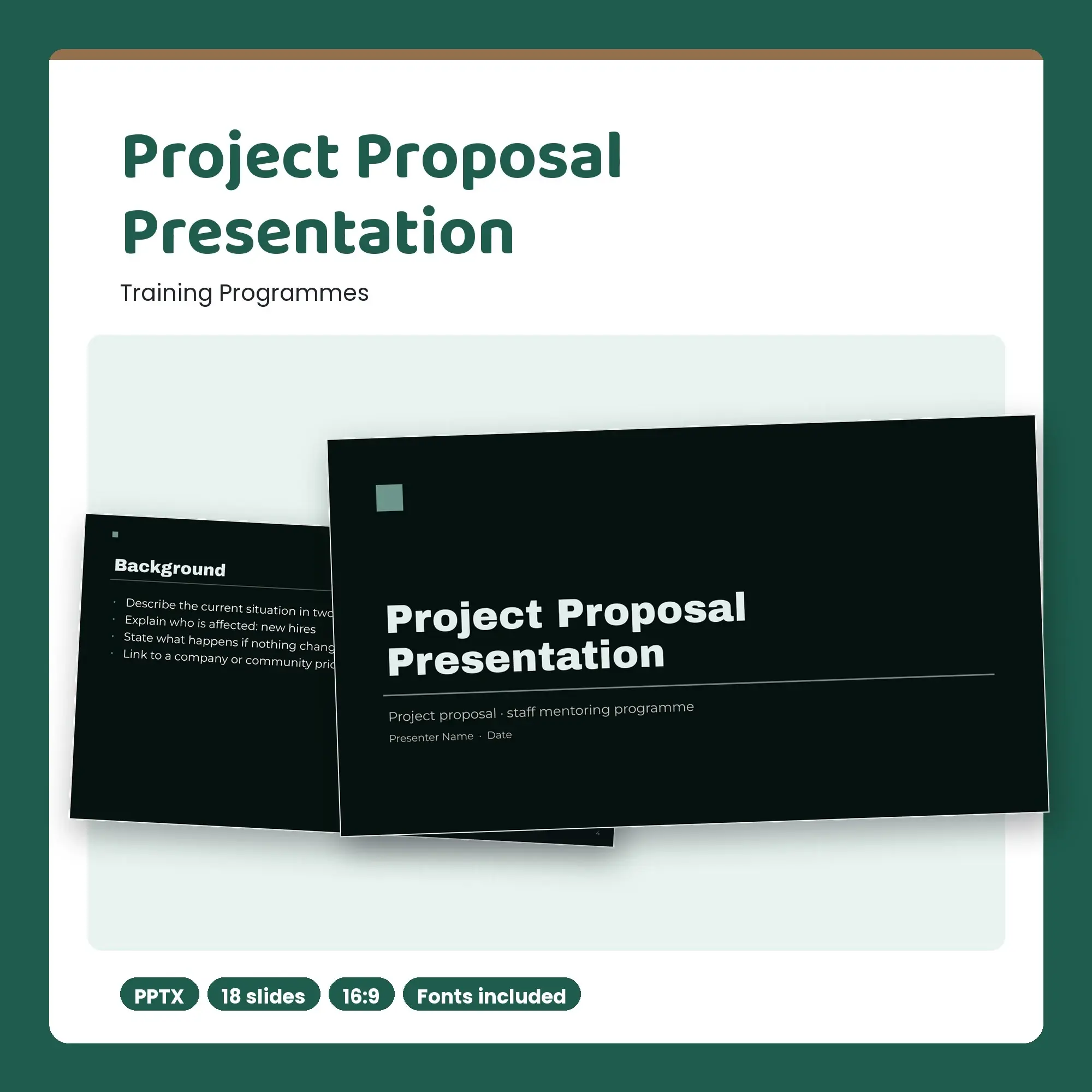 Project Proposal Presentation, Training Programmes (PPTX + POTX) preview