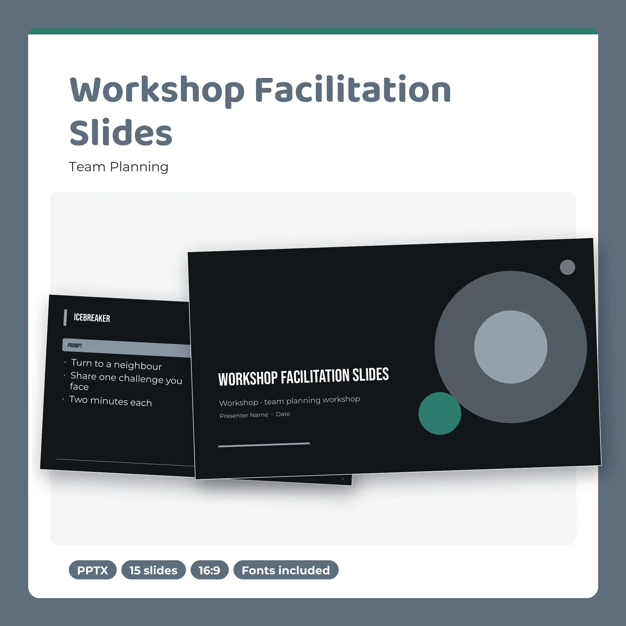 Workshop Facilitation Slides, Team Planning (PPTX) preview