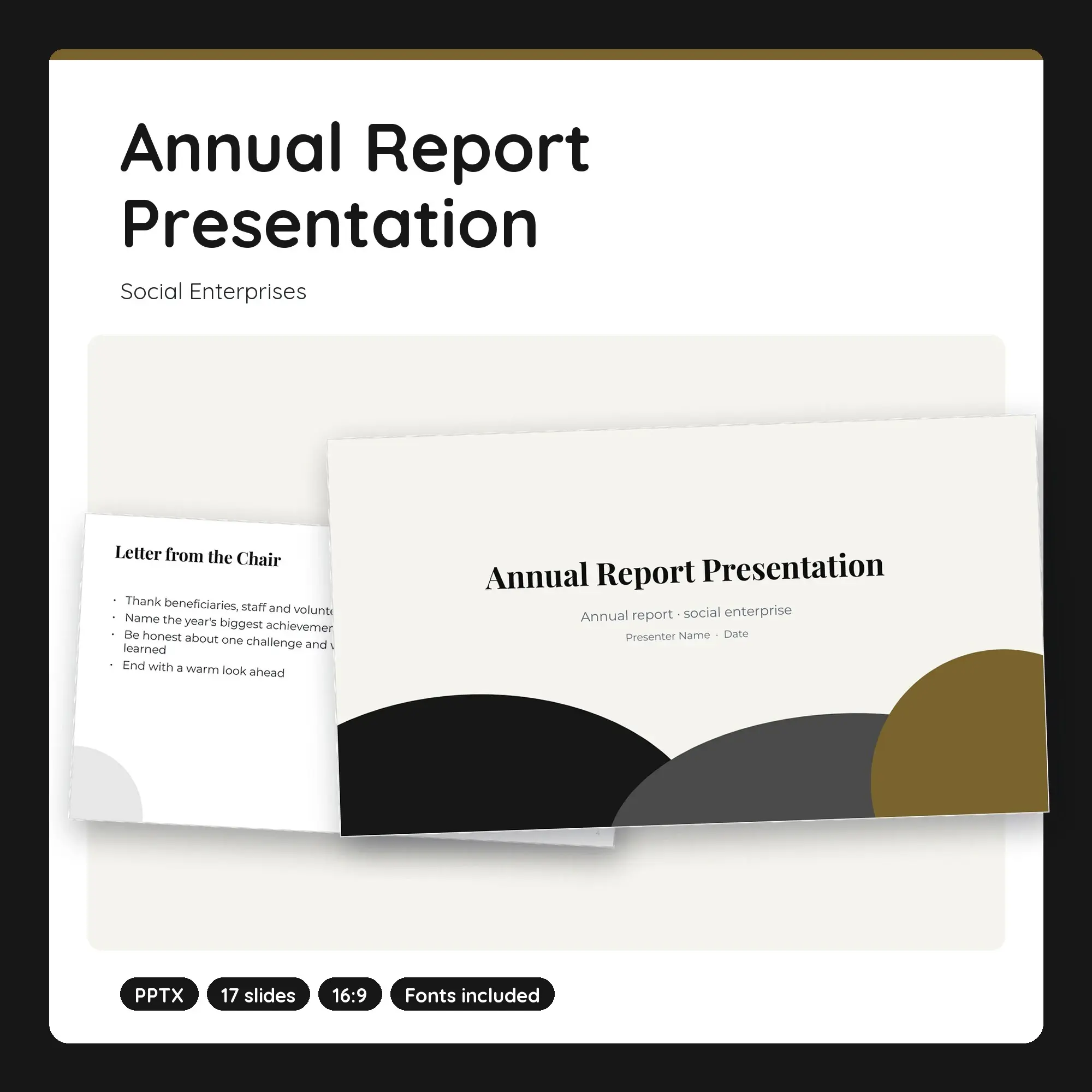 Annual Report Presentation, Social Enterprises (PPTX) preview