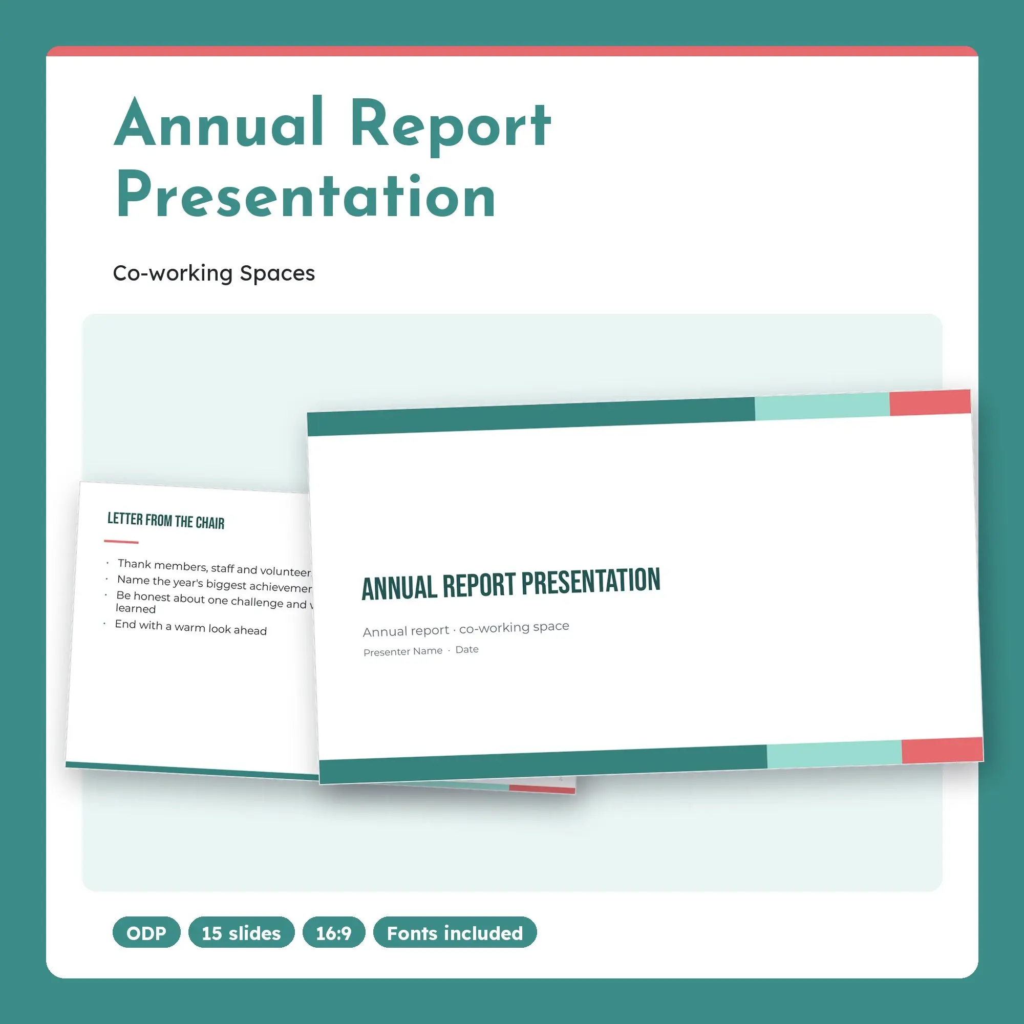 Annual Report Presentation, Co-working Spaces (ODP) preview