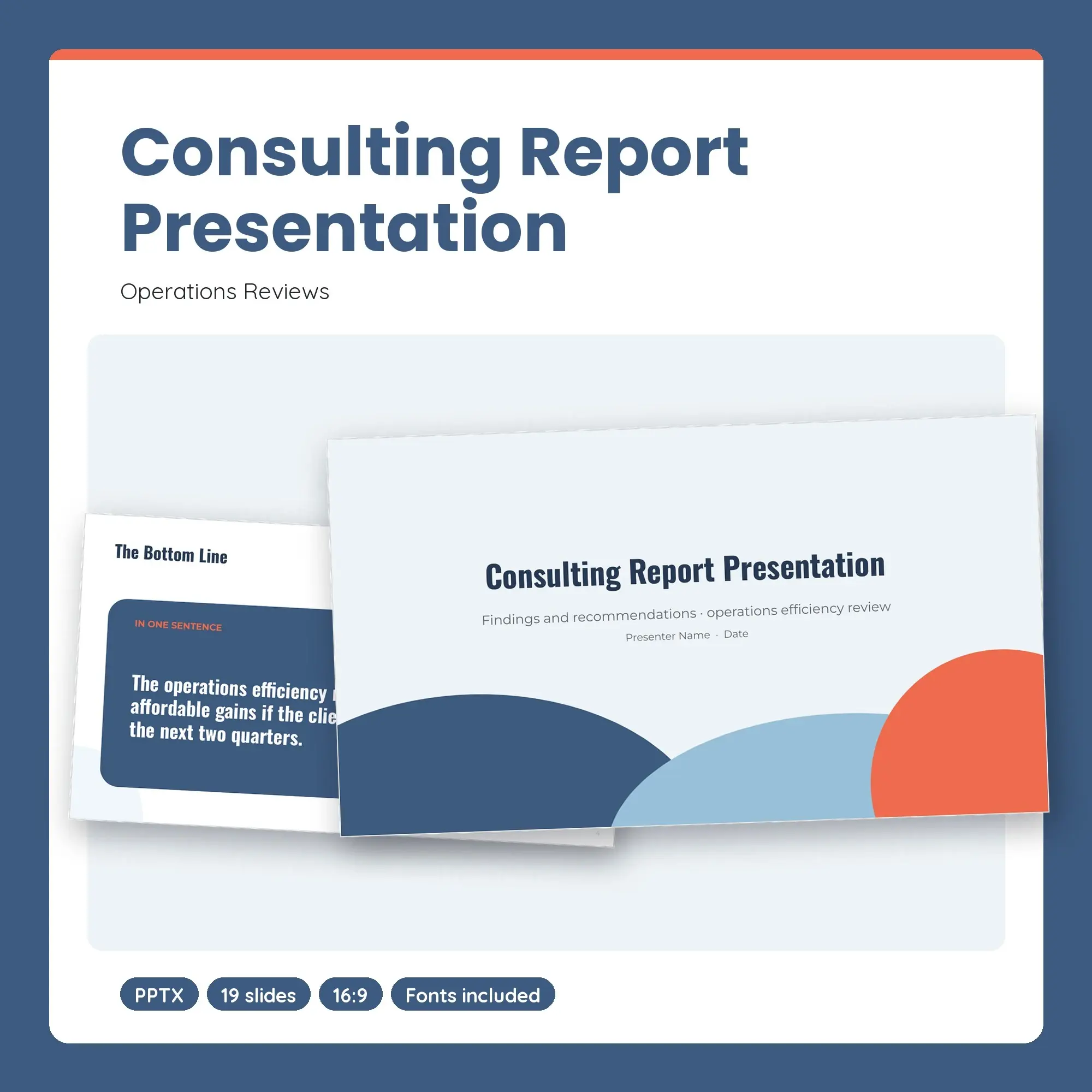 Consulting Report Presentation, Operations Reviews (PPTX) preview