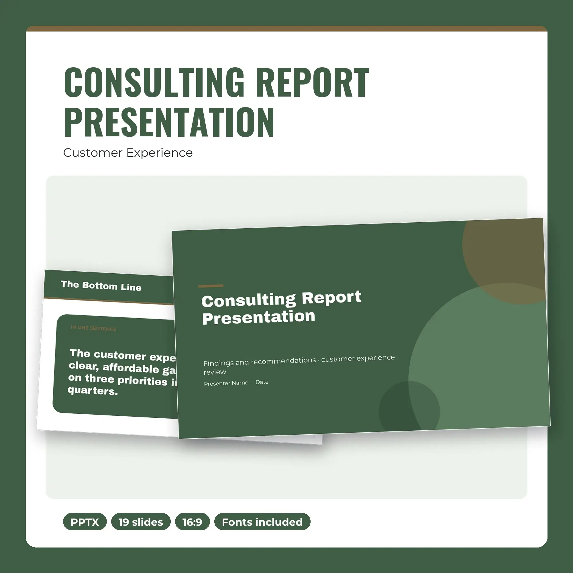 Consulting Report Presentation, Customer Experience (PPTX) preview