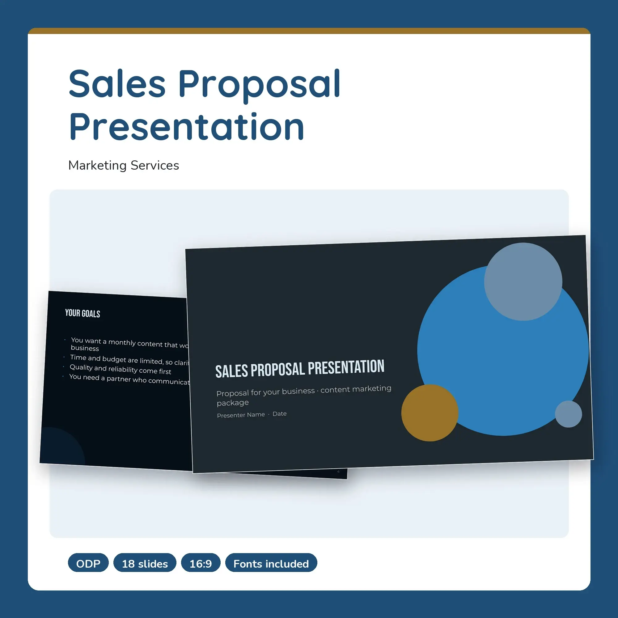 Sales Proposal Presentation, Marketing Services (ODP) preview