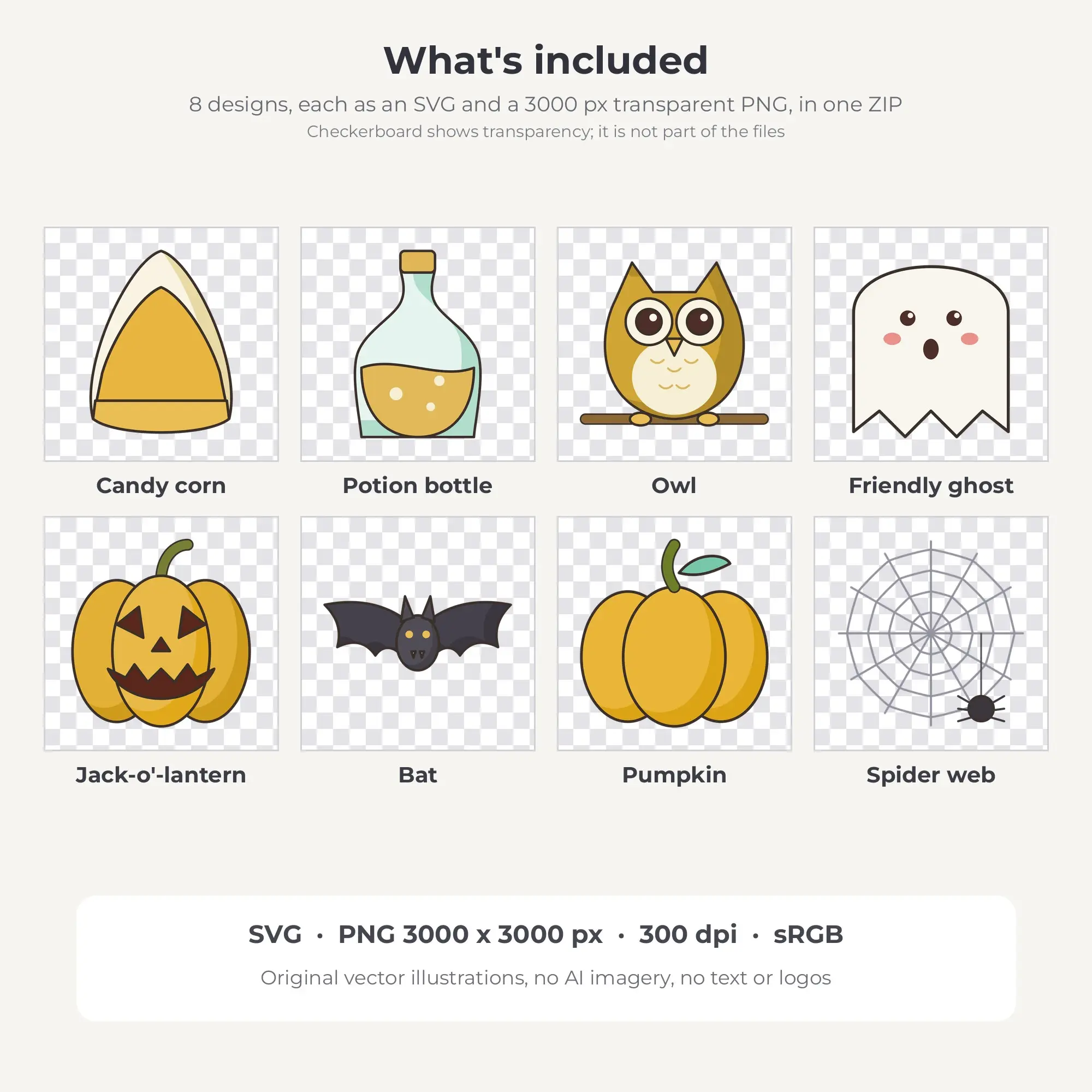 Halloween Night Clipart, Retro Diner Fine Ink - 8 SVG PNG, preview 2 of 2