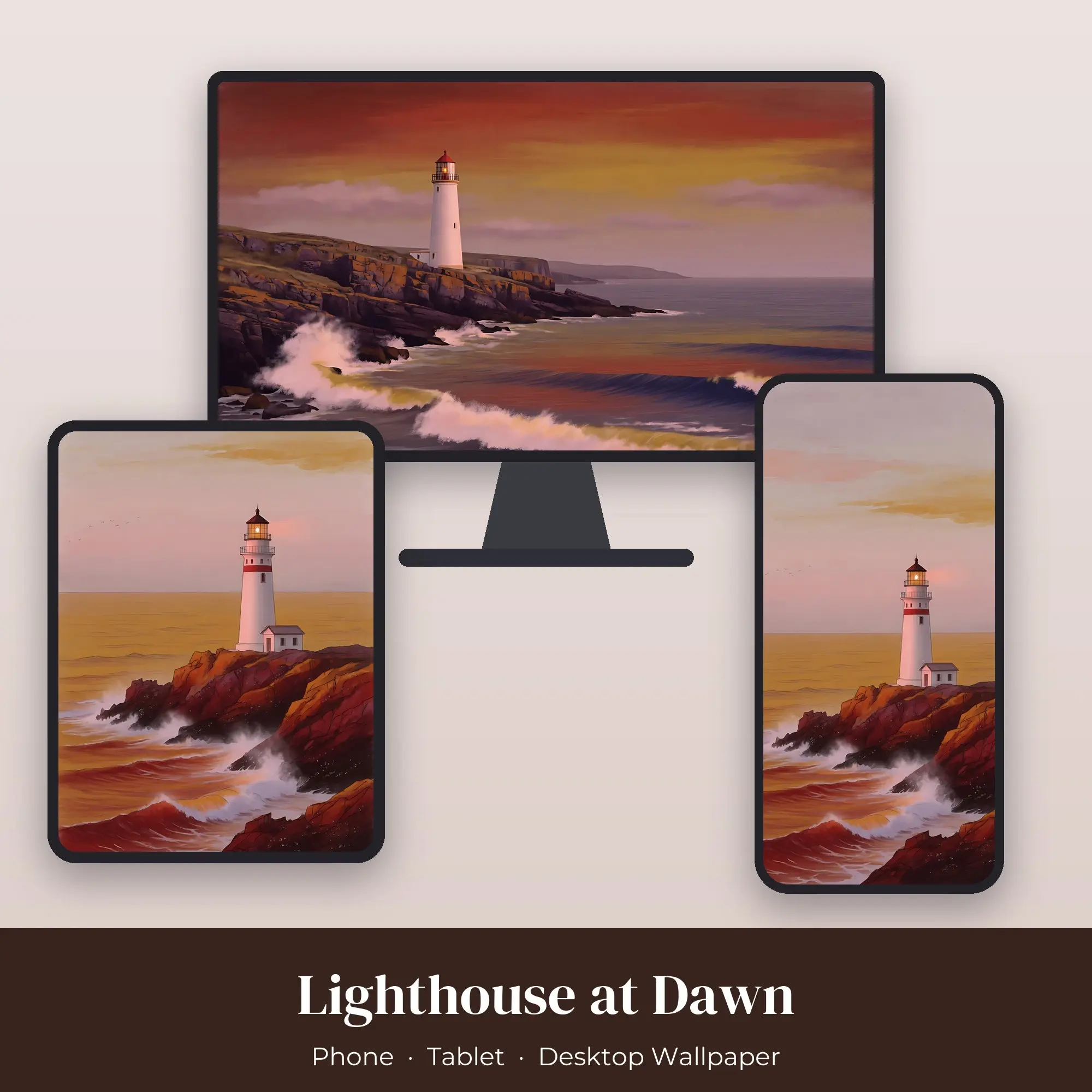 Wallpaper Pack – Lighthouse at Dawn preview