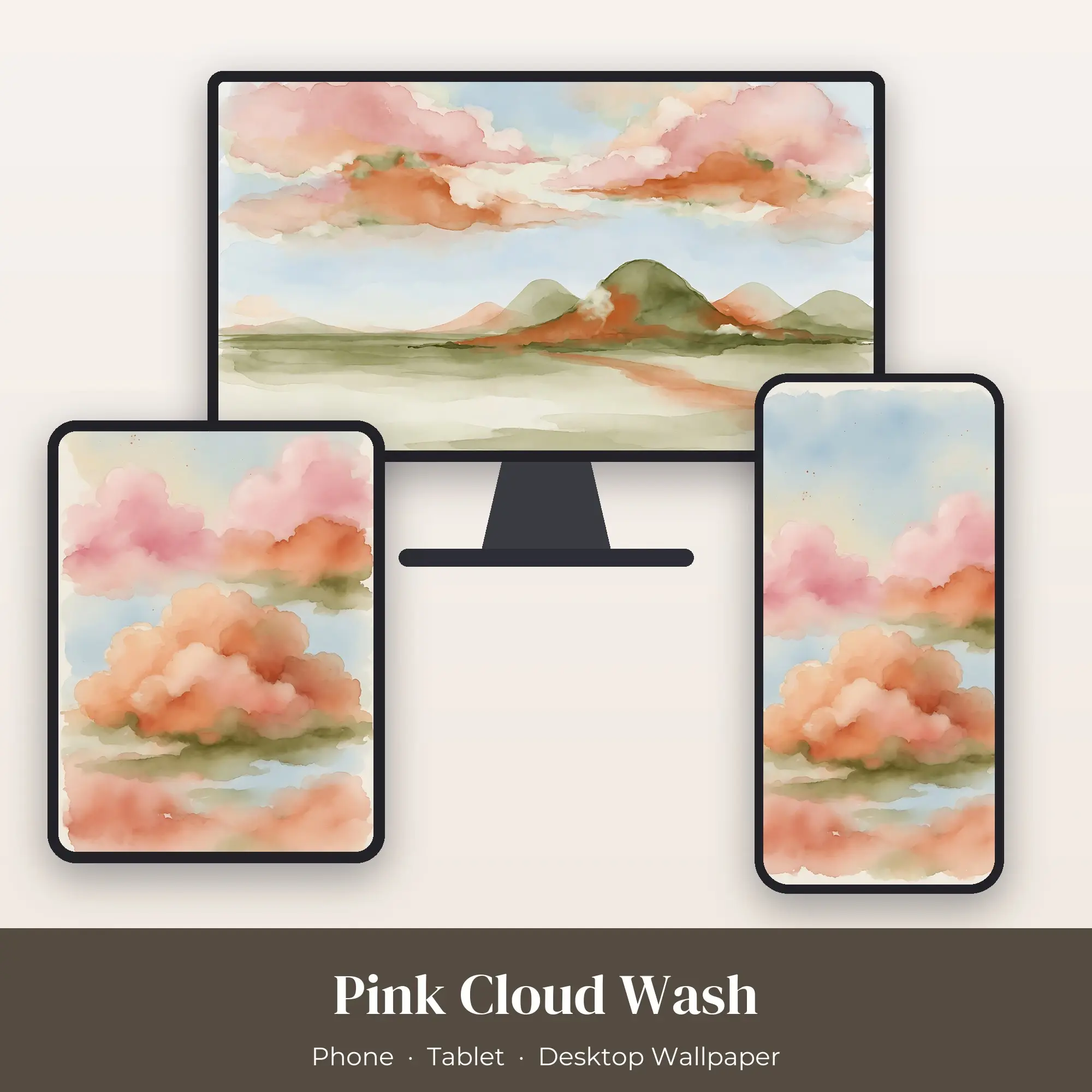 Wallpaper Pack – Pink Cloud Wash preview