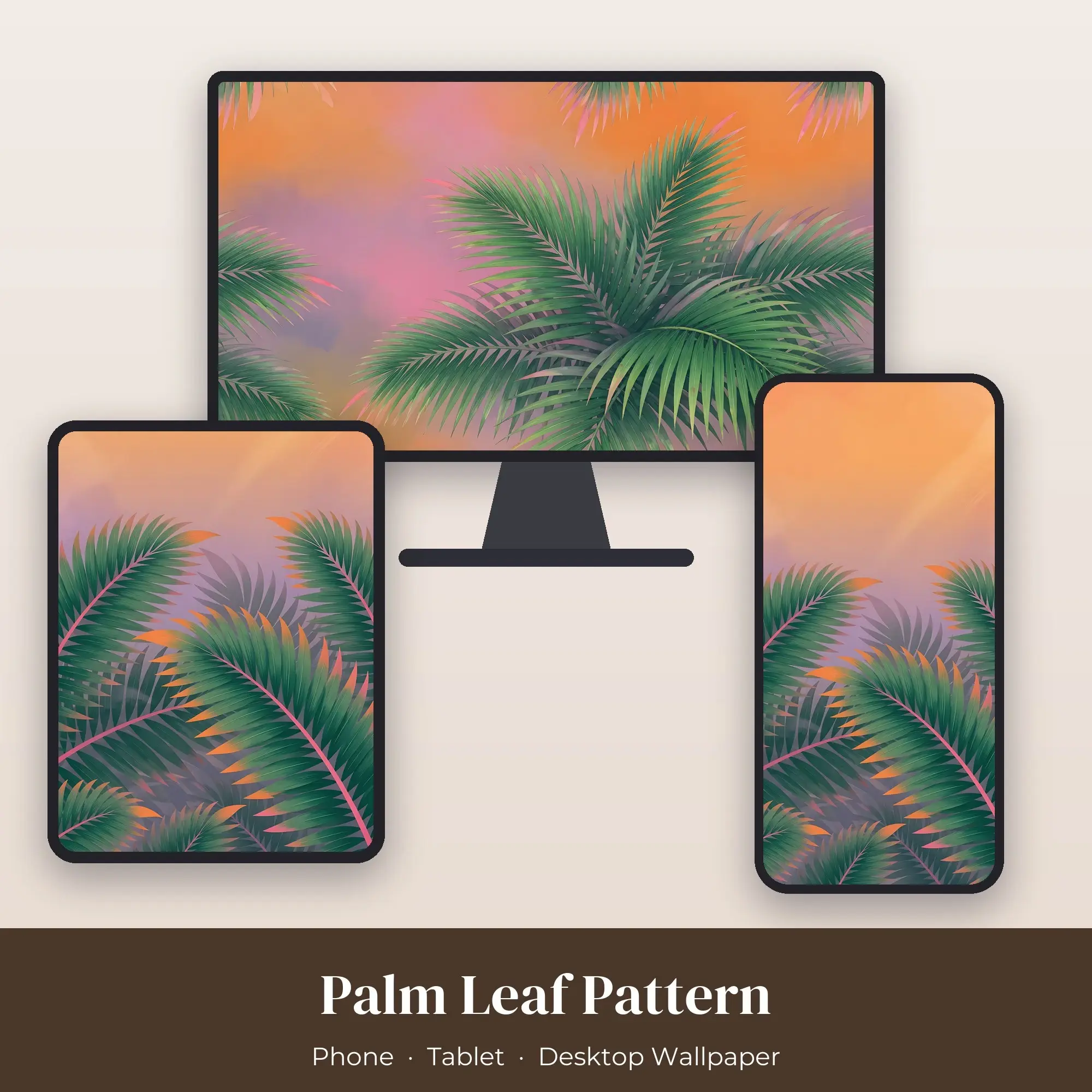 Wallpaper Pack – Palm Leaf Pattern preview