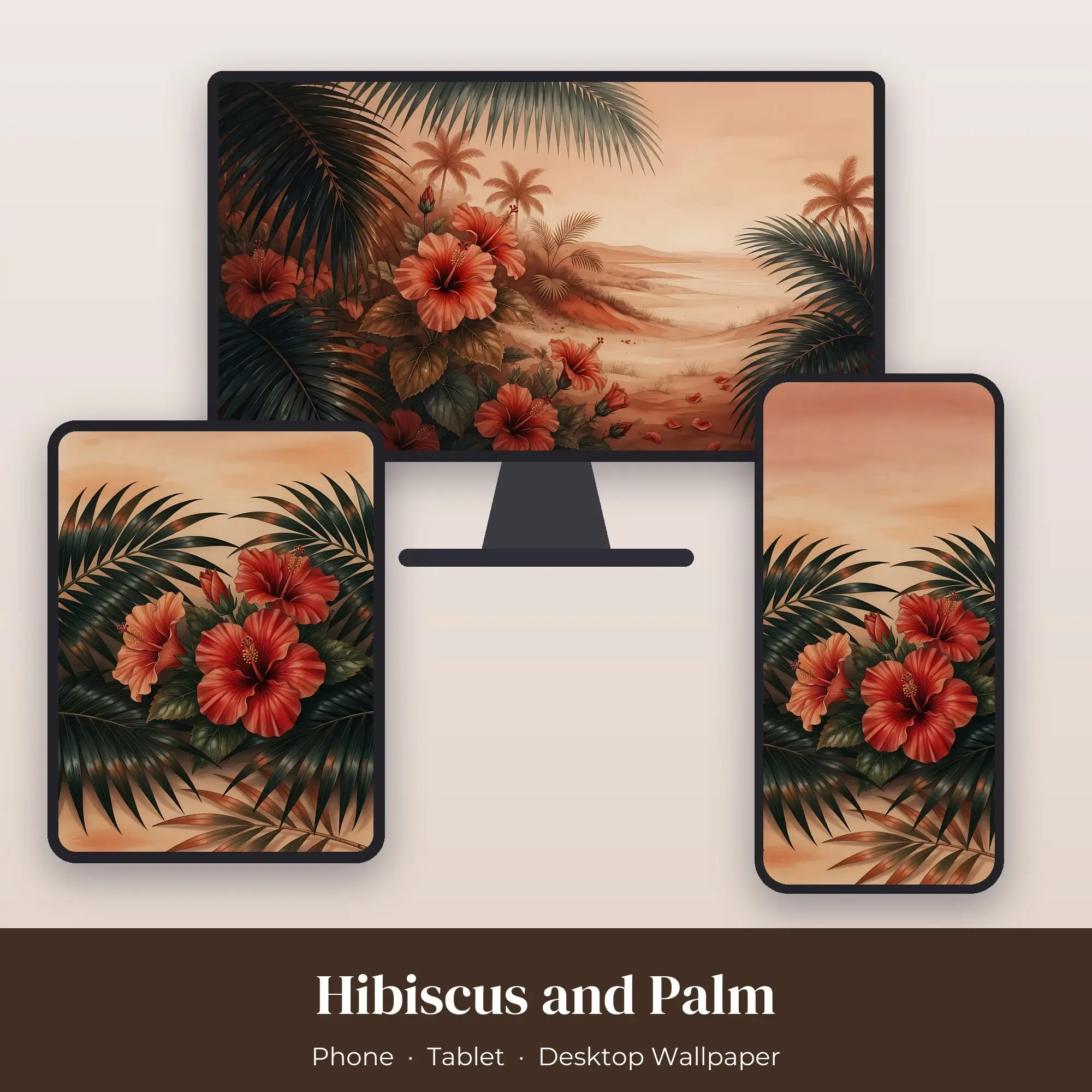 Wallpaper Pack – Hibiscus and Palm preview