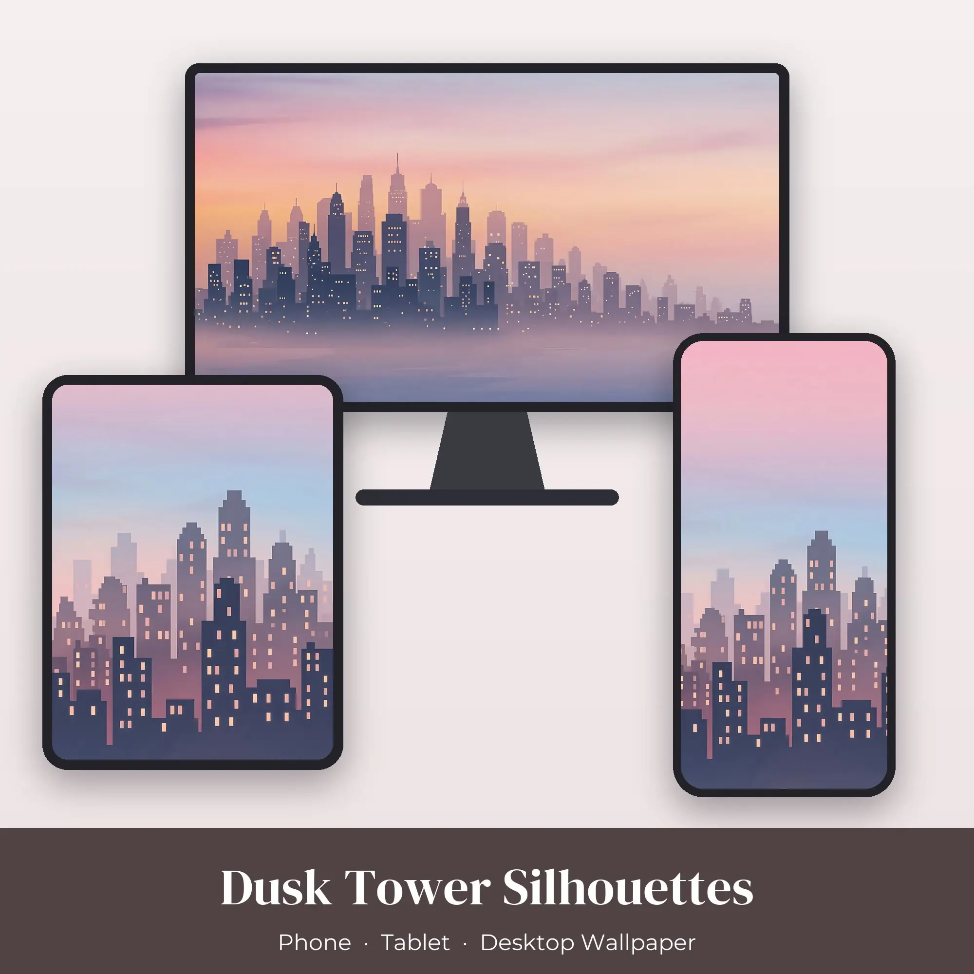 Wallpaper Pack – Dusk Tower Silhouettes preview