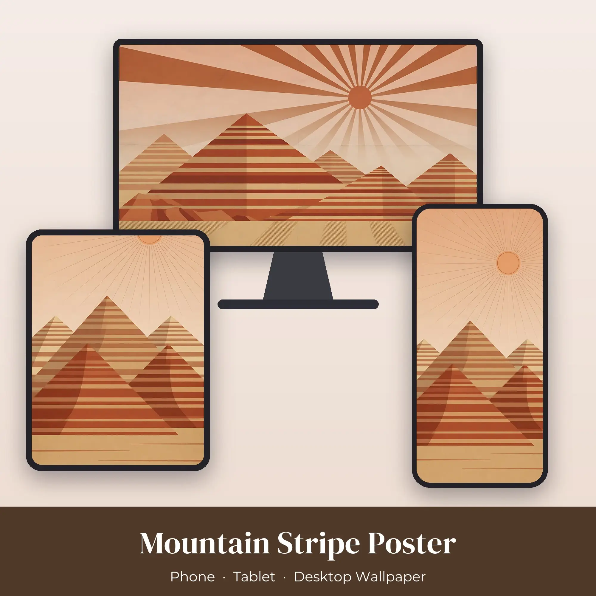 Wallpaper Pack – Mountain Stripe Poster preview