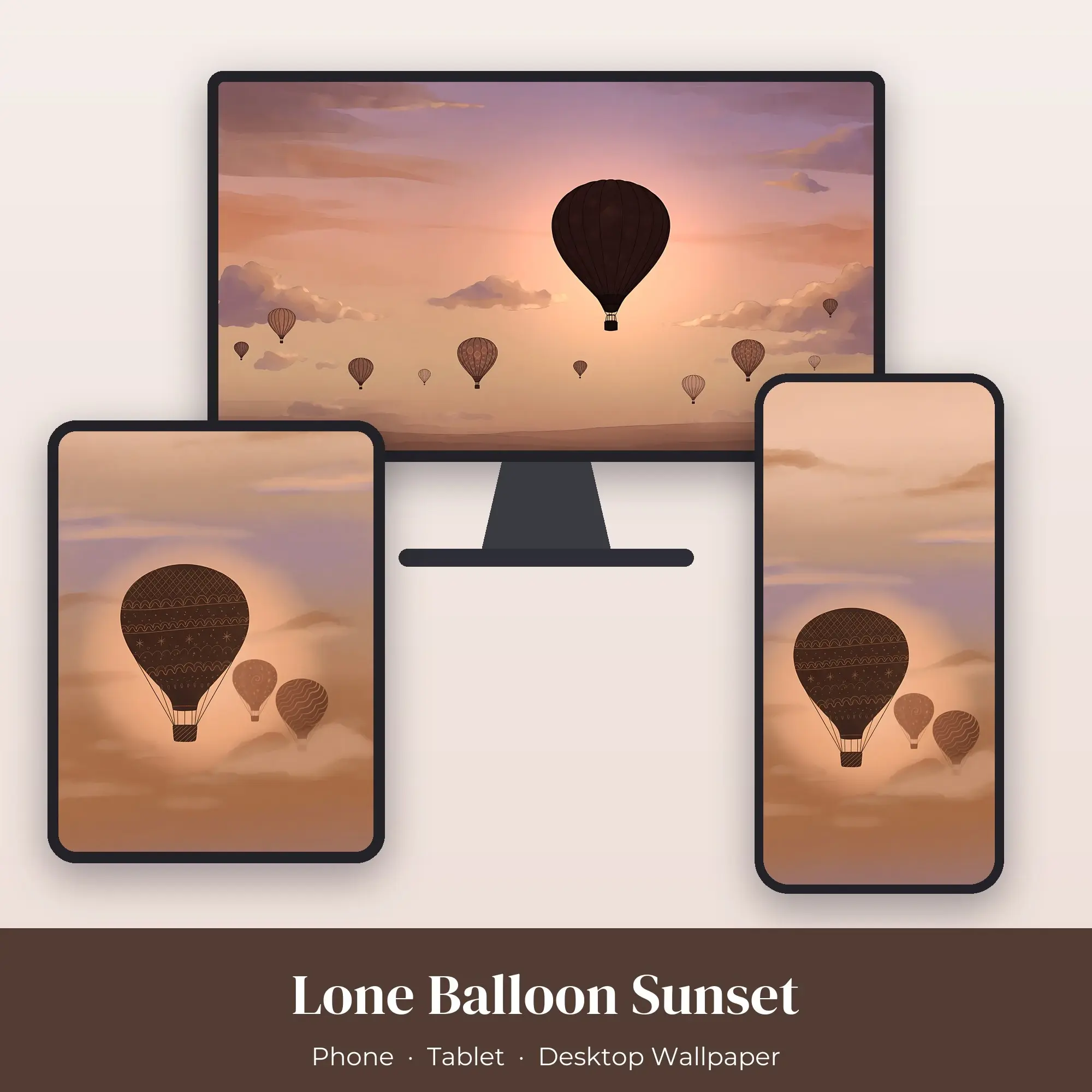 Wallpaper Pack – Lone Balloon Sunset preview