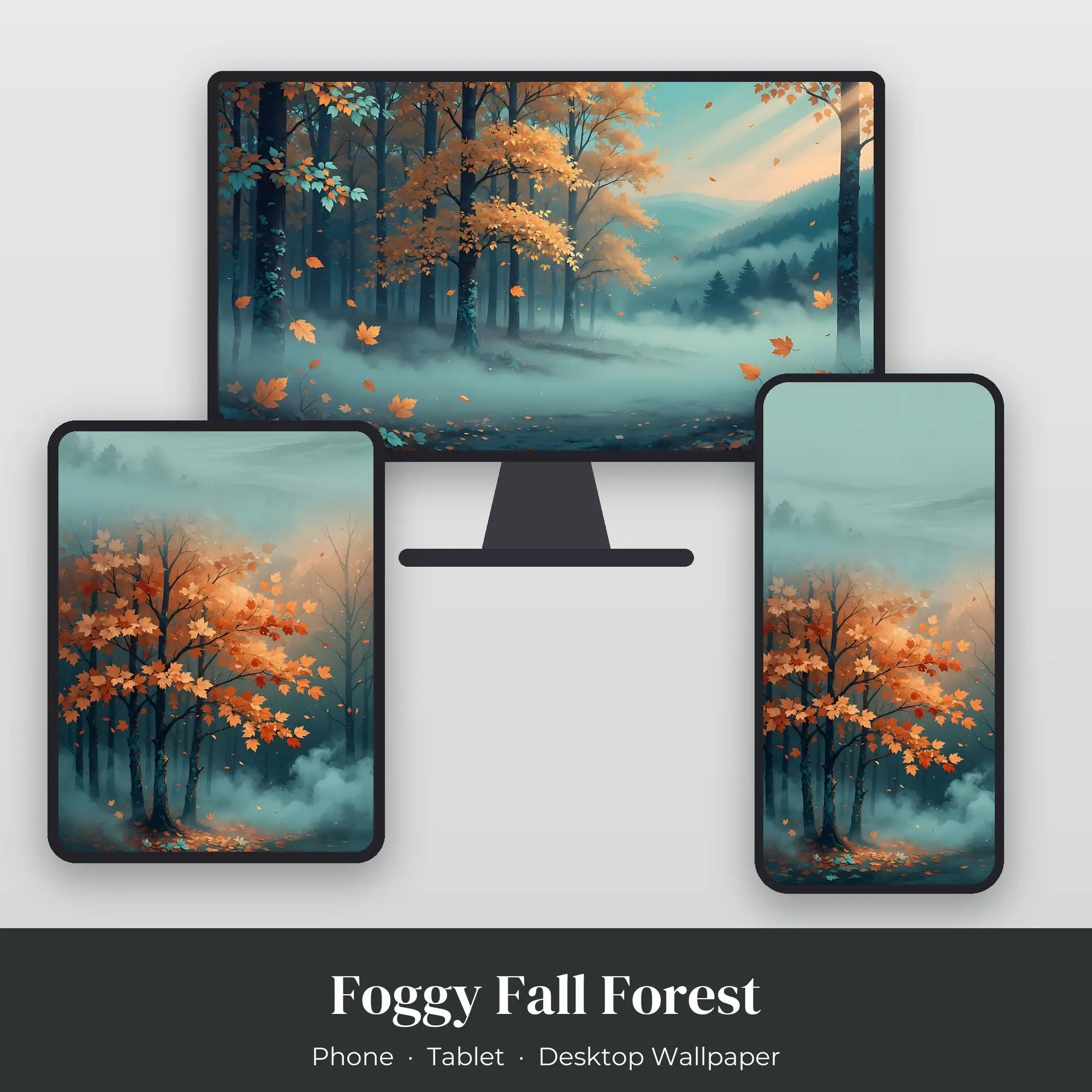 Wallpaper Pack – Foggy Fall Forest preview