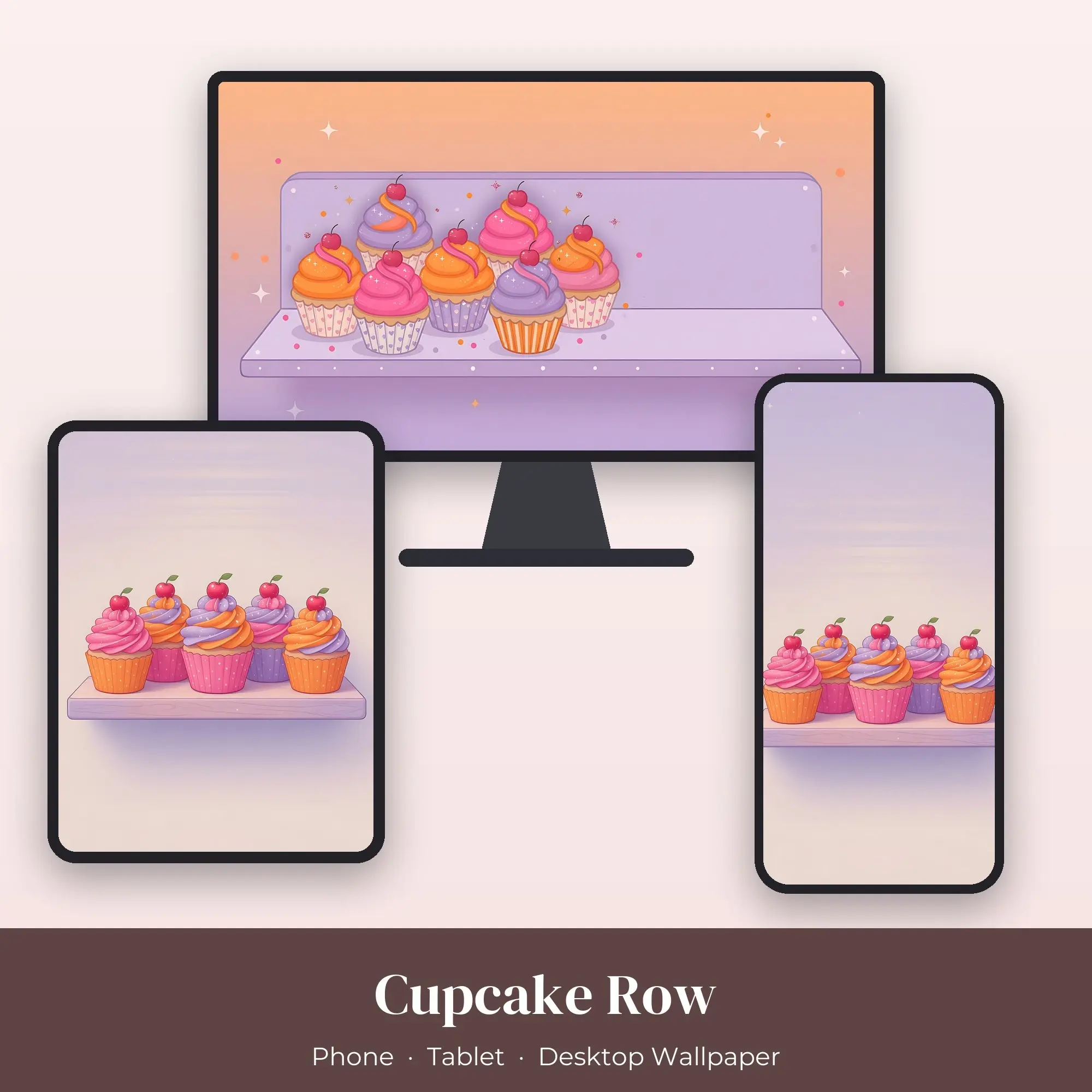 Wallpaper Pack – Cupcake Row preview