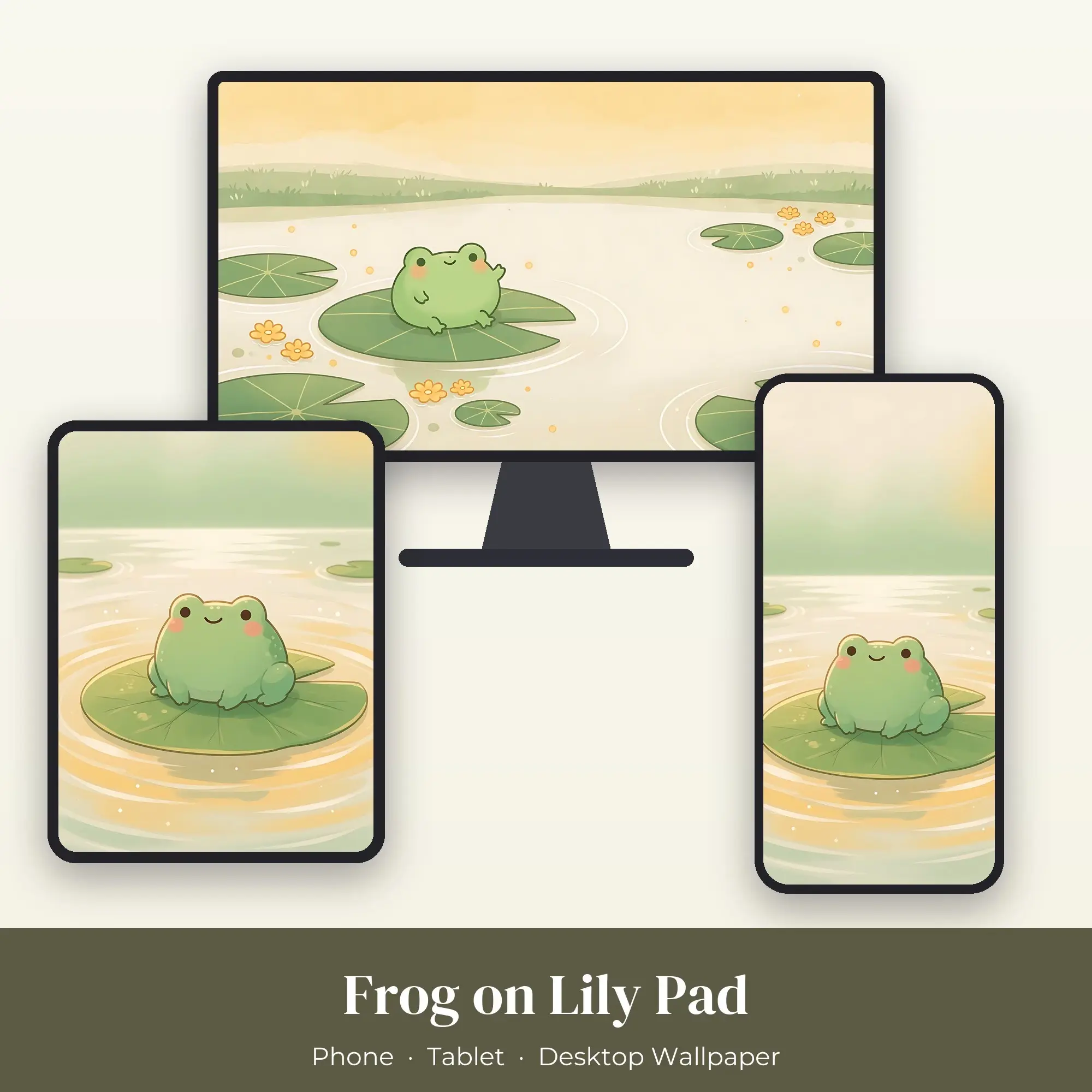 Wallpaper Pack – Frog on Lily Pad preview