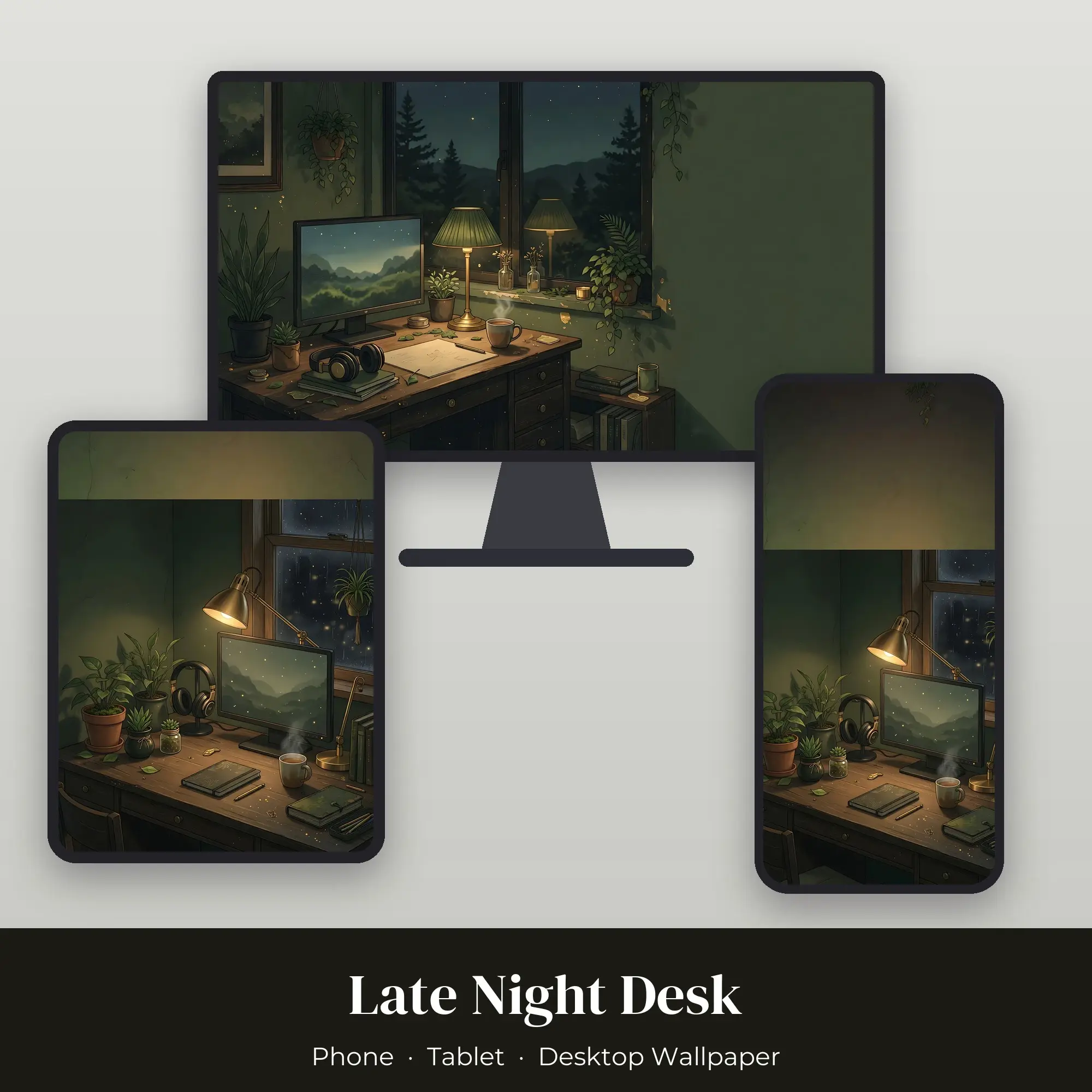 Wallpaper Pack – Late Night Desk preview