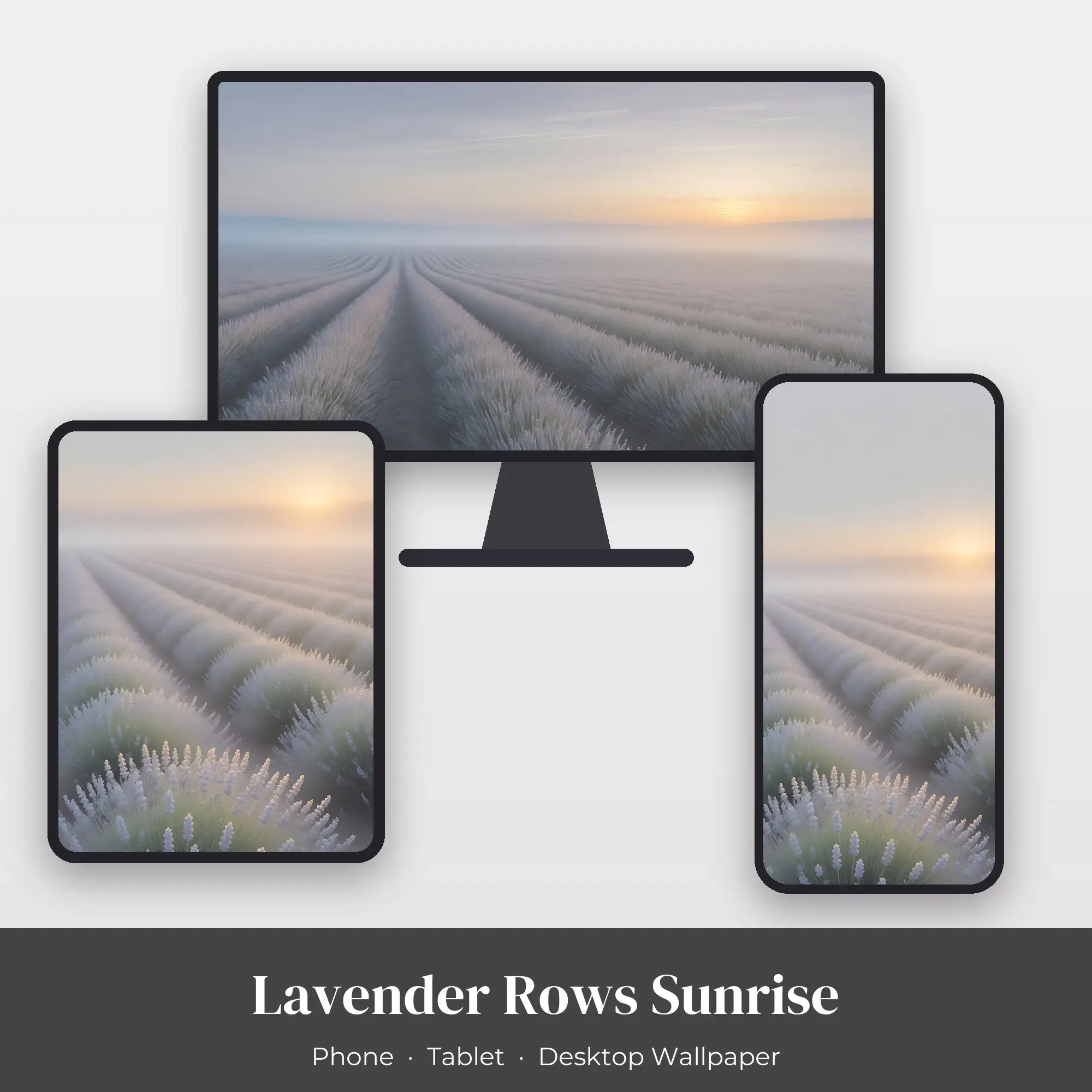 Wallpaper Pack – Lavender Rows Sunrise preview