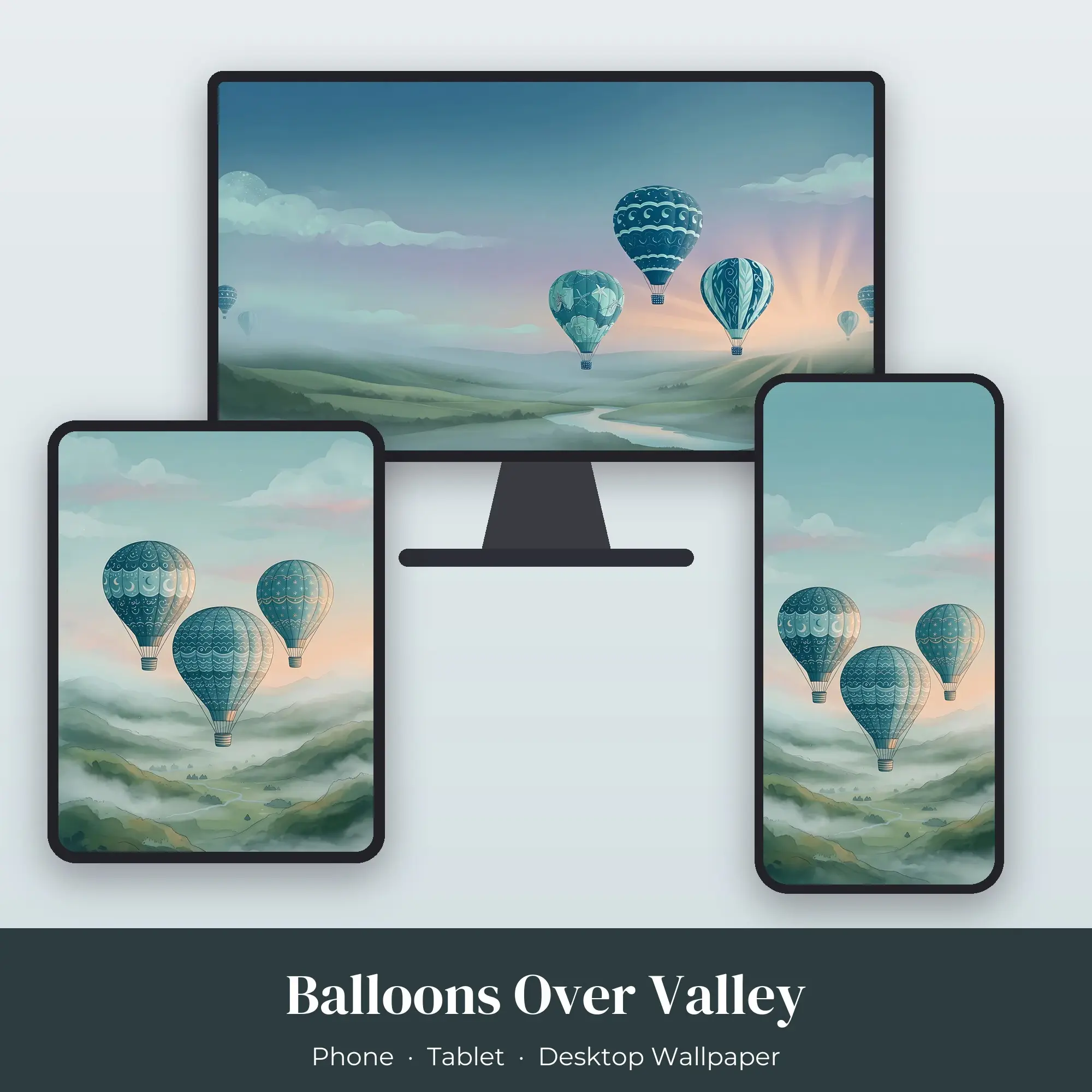 Wallpaper Pack – Balloons Over Valley preview