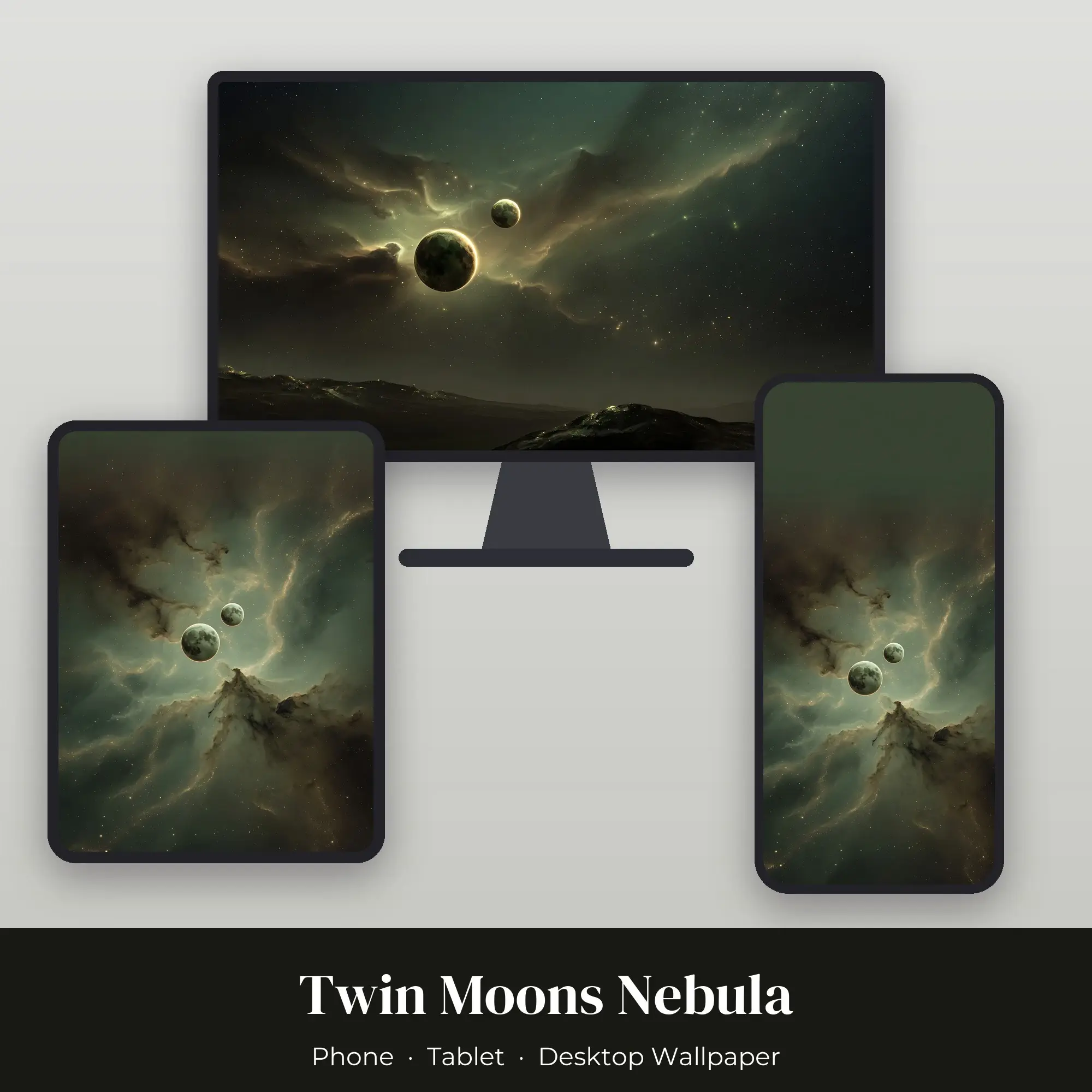 Wallpaper Pack – Twin Moons Nebula preview