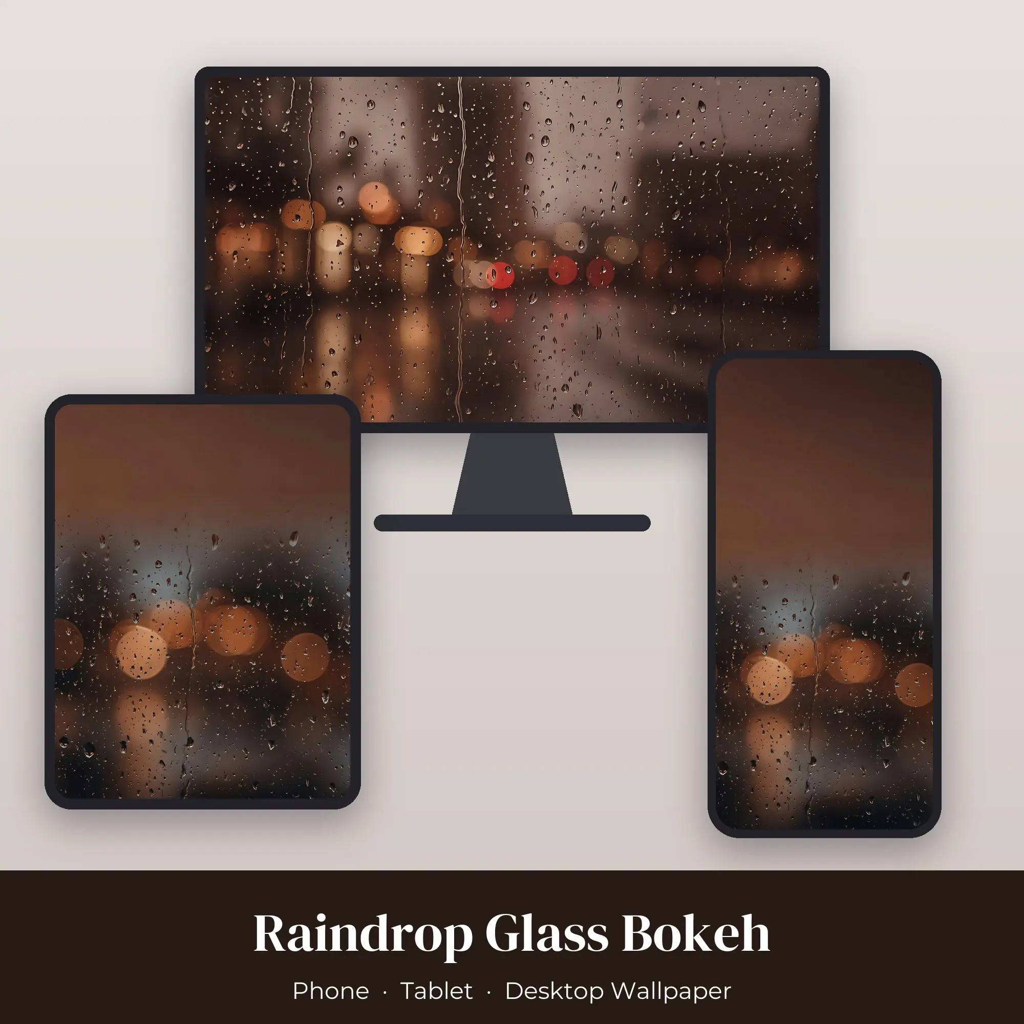 Wallpaper Pack – Raindrop Glass Bokeh preview