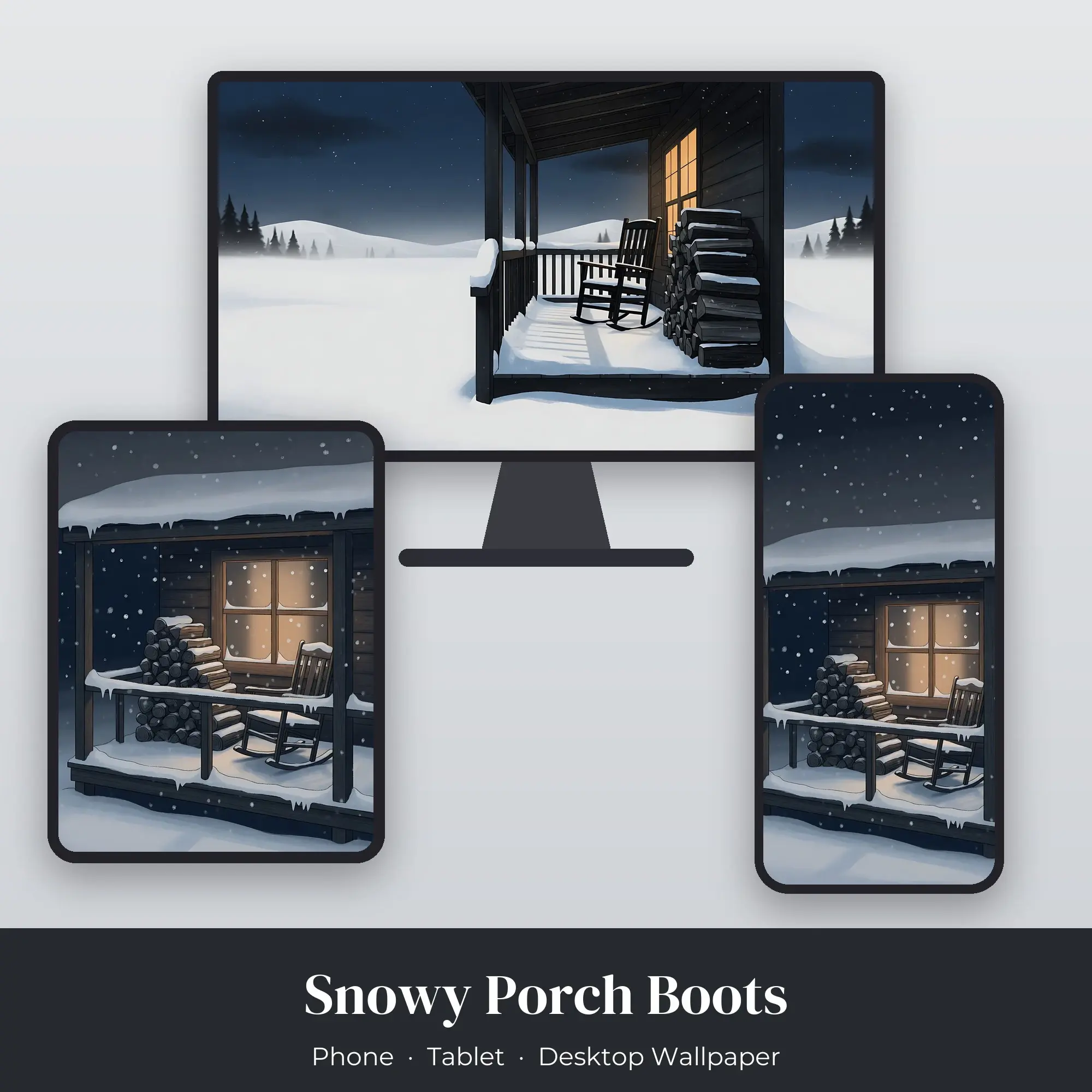 Wallpaper Pack – Snowy Porch Boots preview