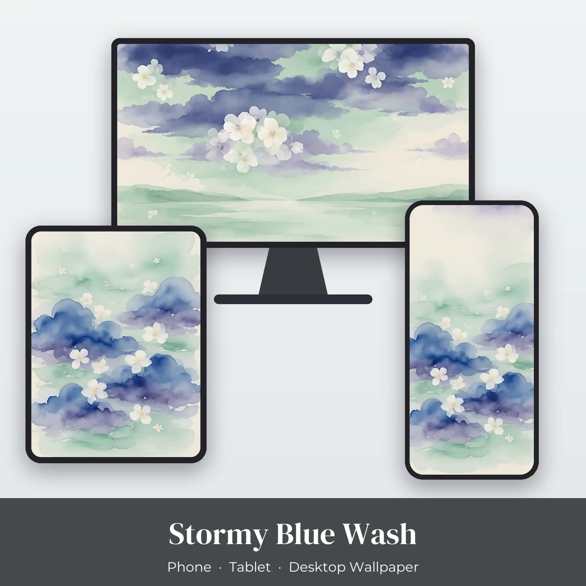 Wallpaper Pack – Stormy Blue Wash preview