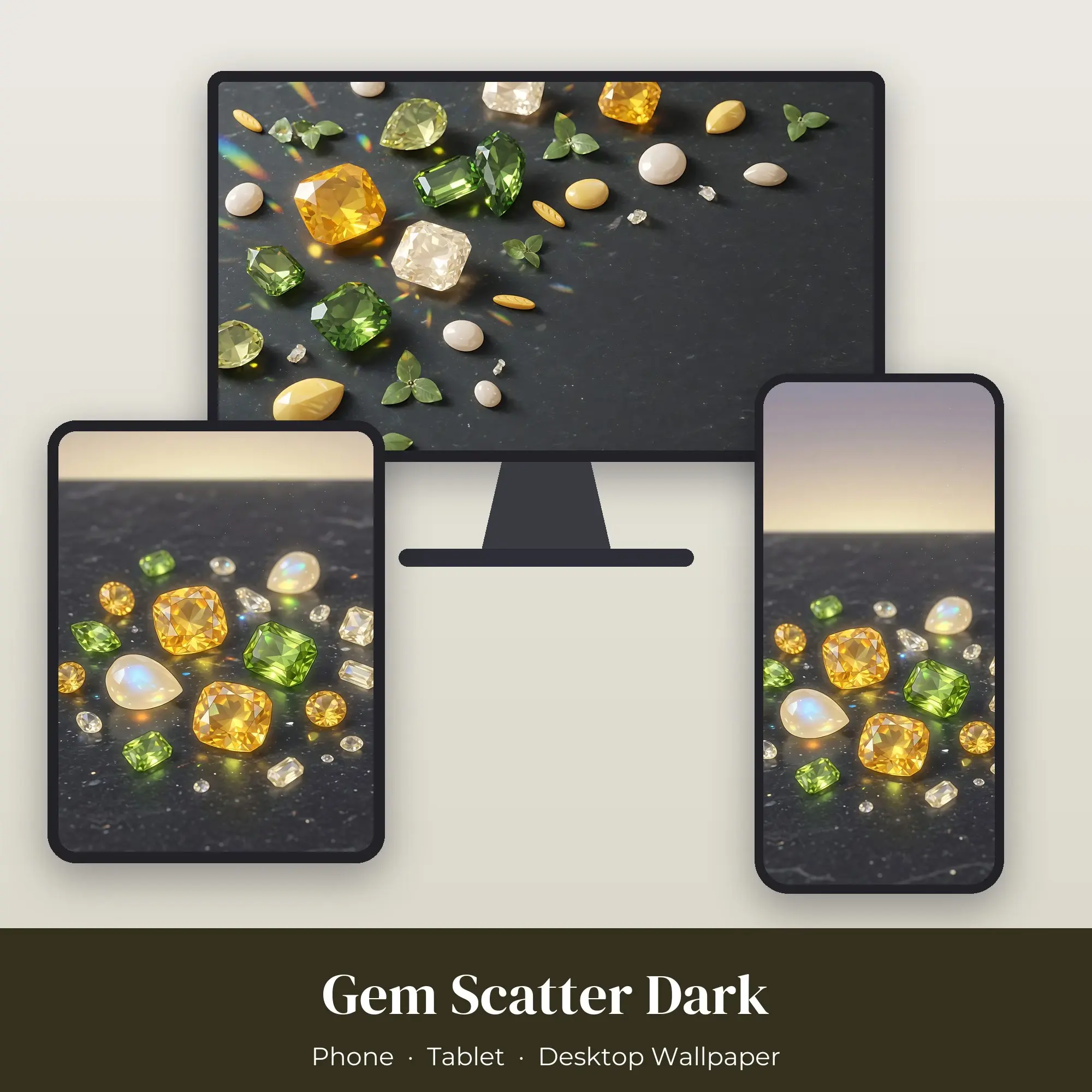 Wallpaper Pack – Gem Scatter Dark preview