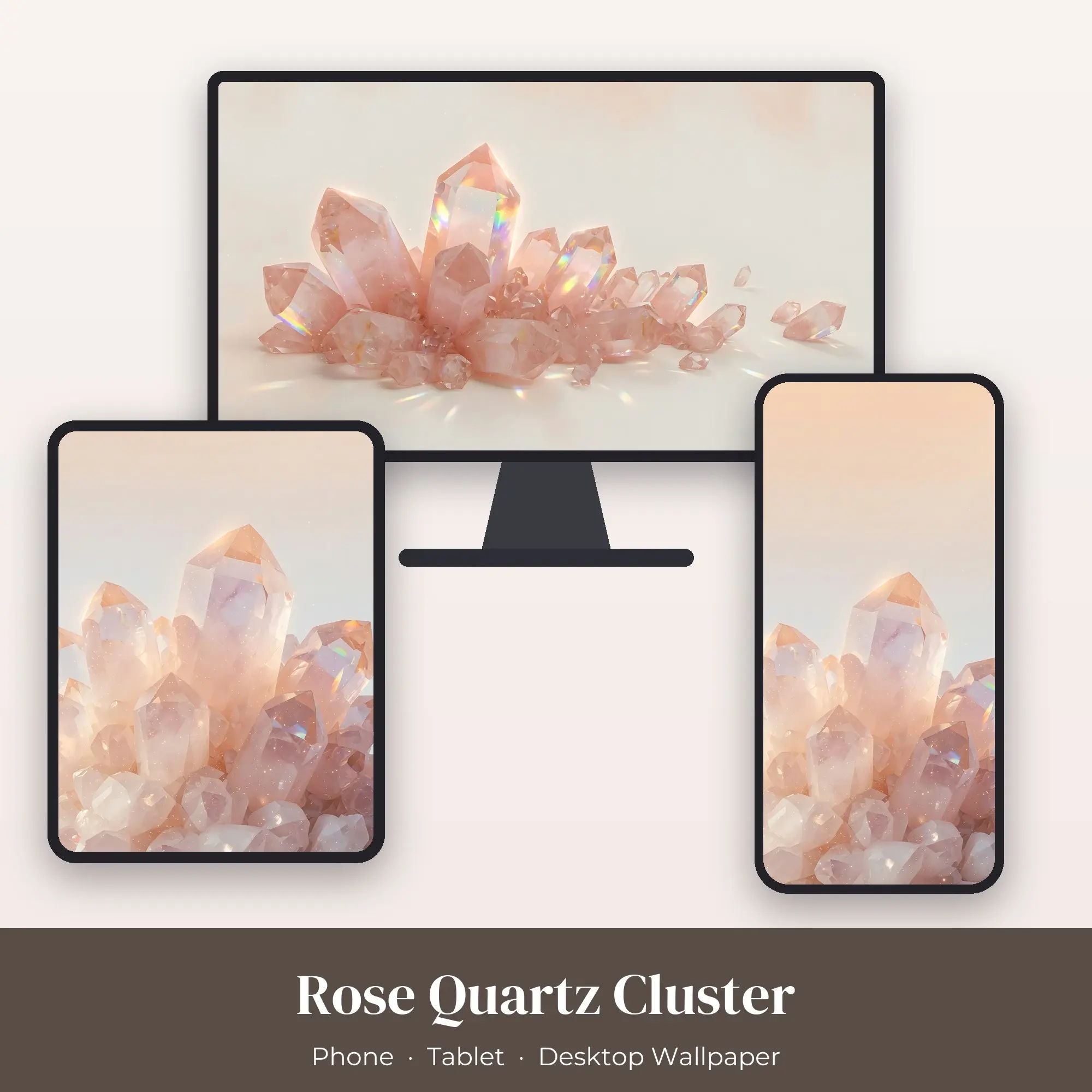 Wallpaper Pack – Rose Quartz Cluster preview