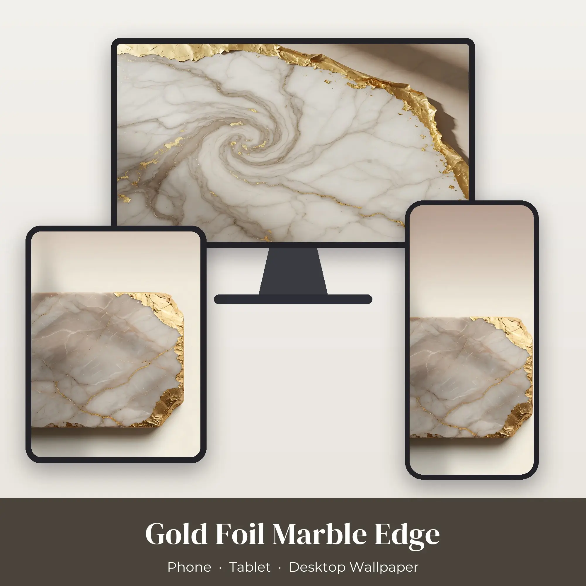 Wallpaper Pack – Gold Foil Marble Edge preview