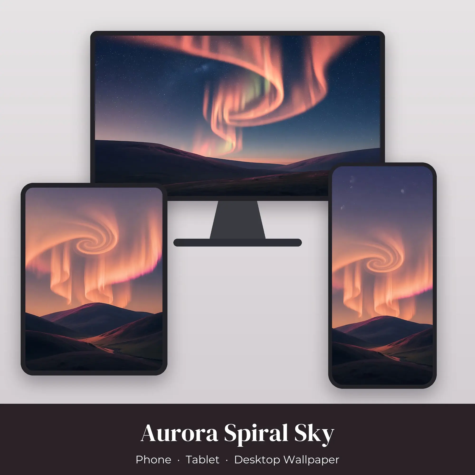 Wallpaper Pack – Aurora Spiral Sky preview
