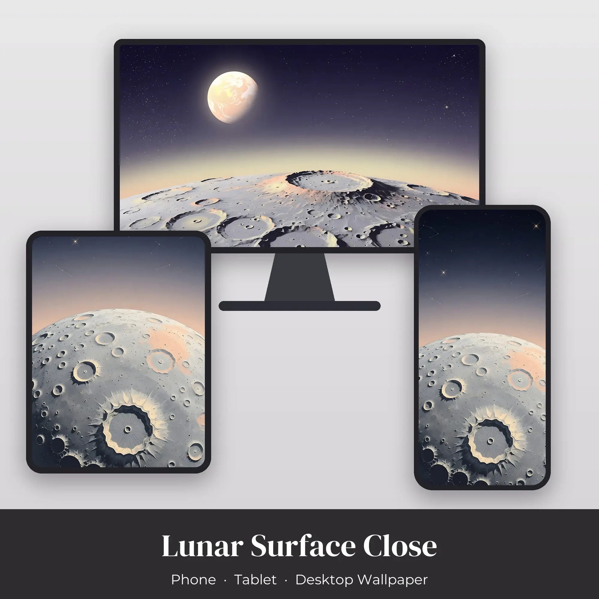 Wallpaper Pack – Lunar Surface Close preview