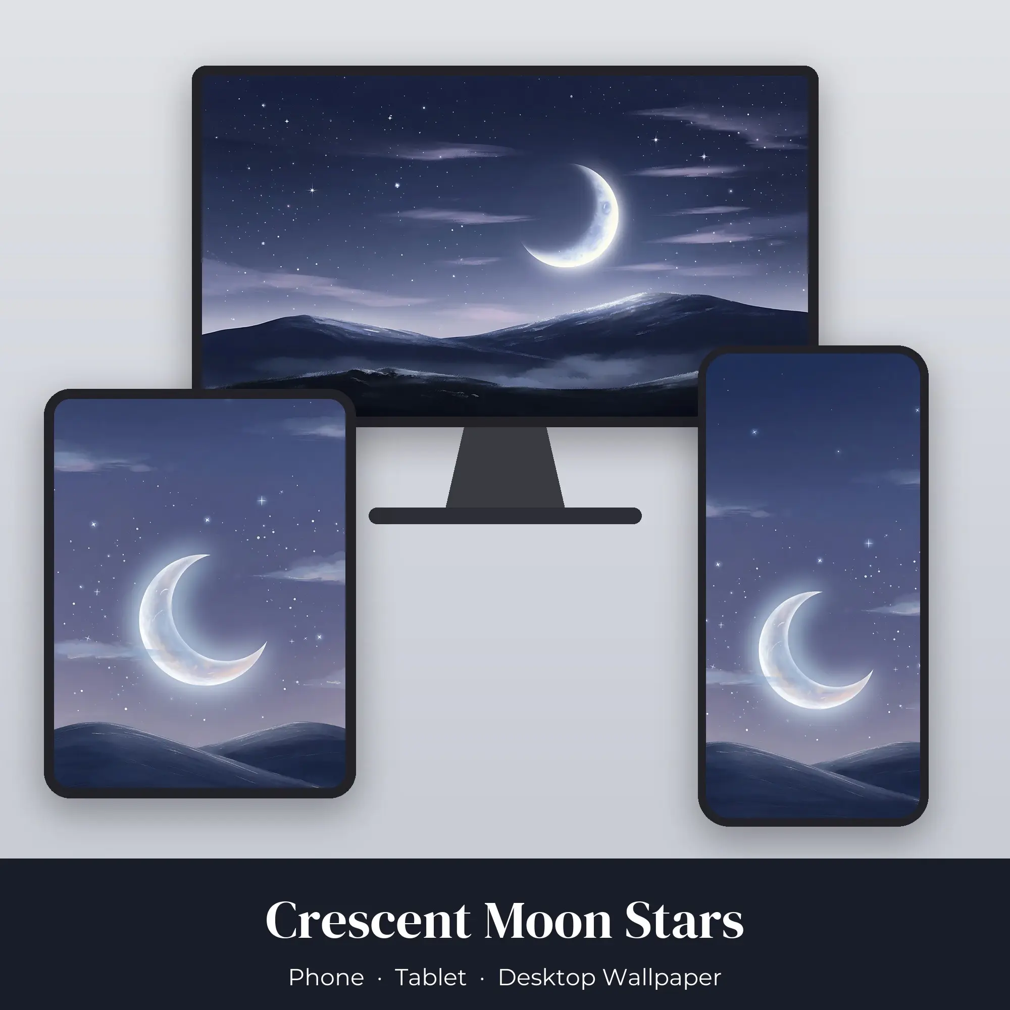 Wallpaper Pack – Crescent Moon Stars preview