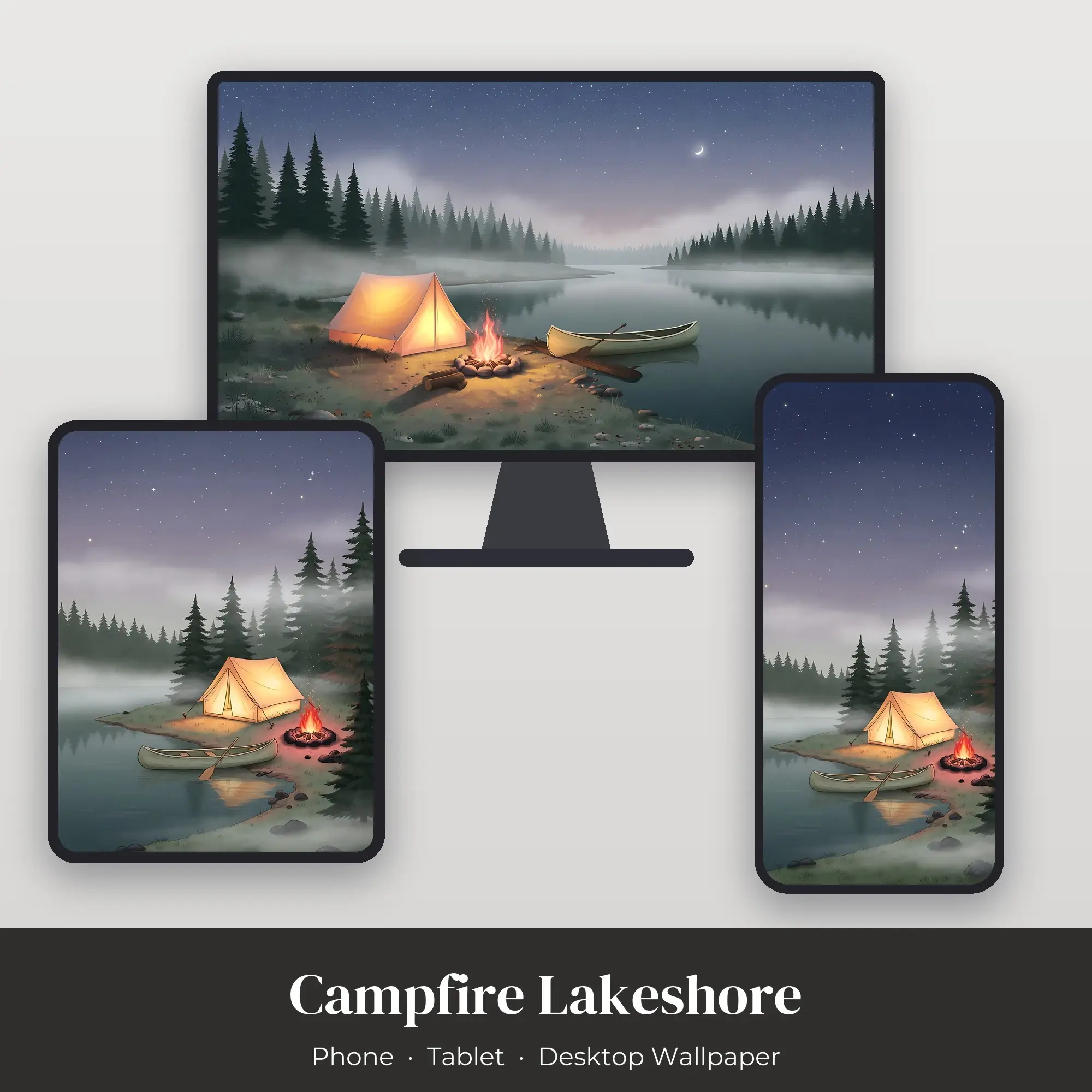Wallpaper Pack – Campfire Lakeshore preview