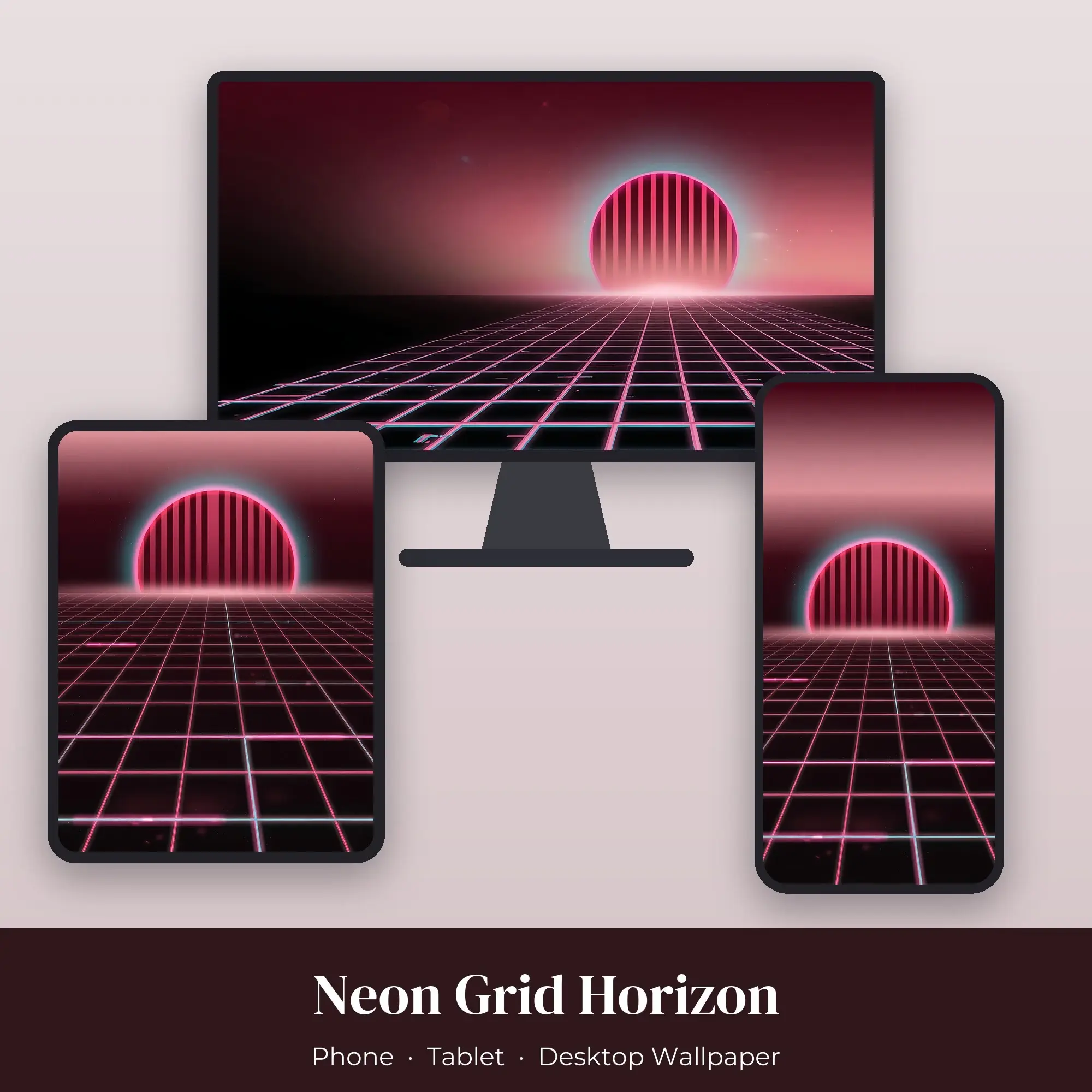 Wallpaper Pack – Neon Grid Horizon preview